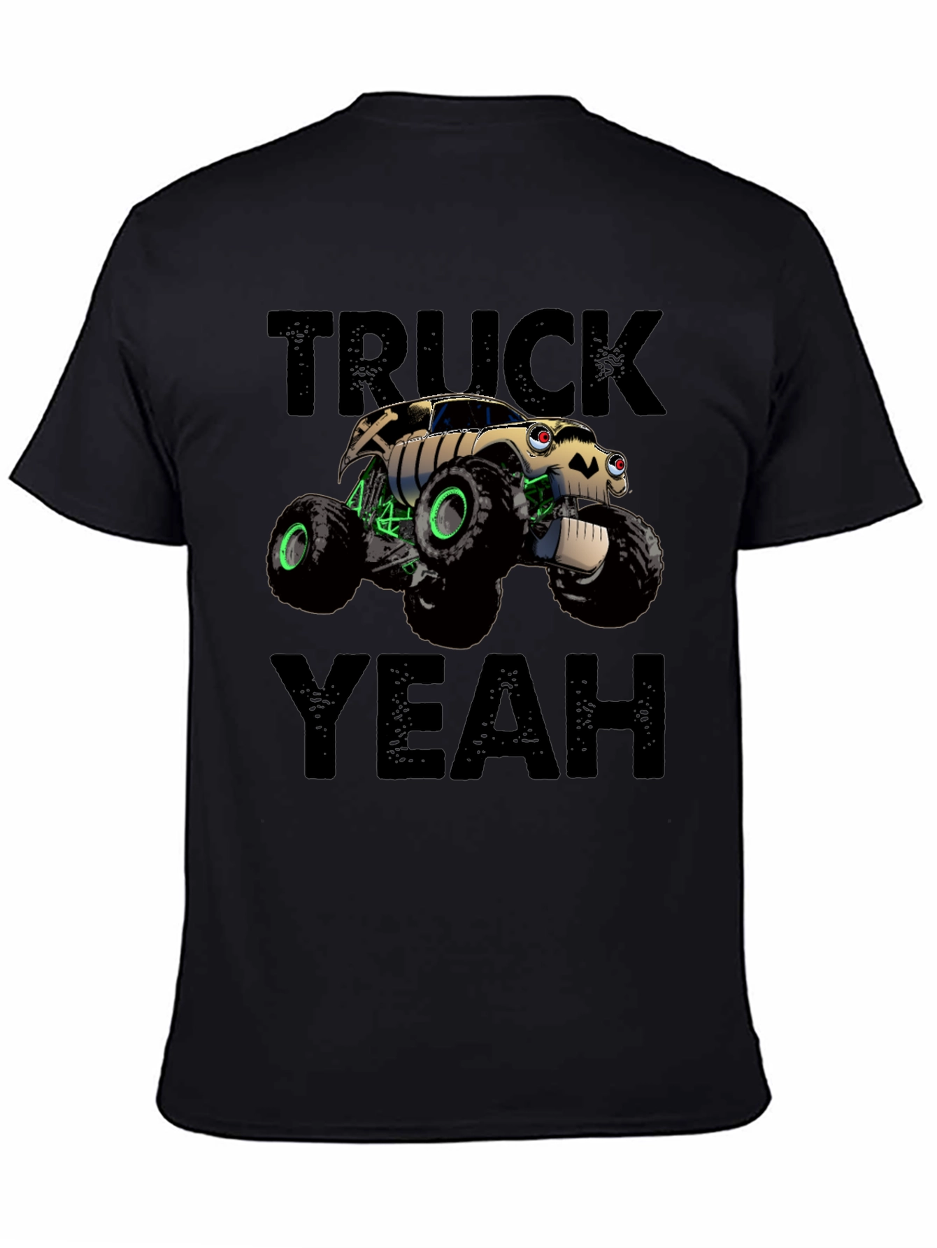 Truck Yeah Black Graphic Tee for Men