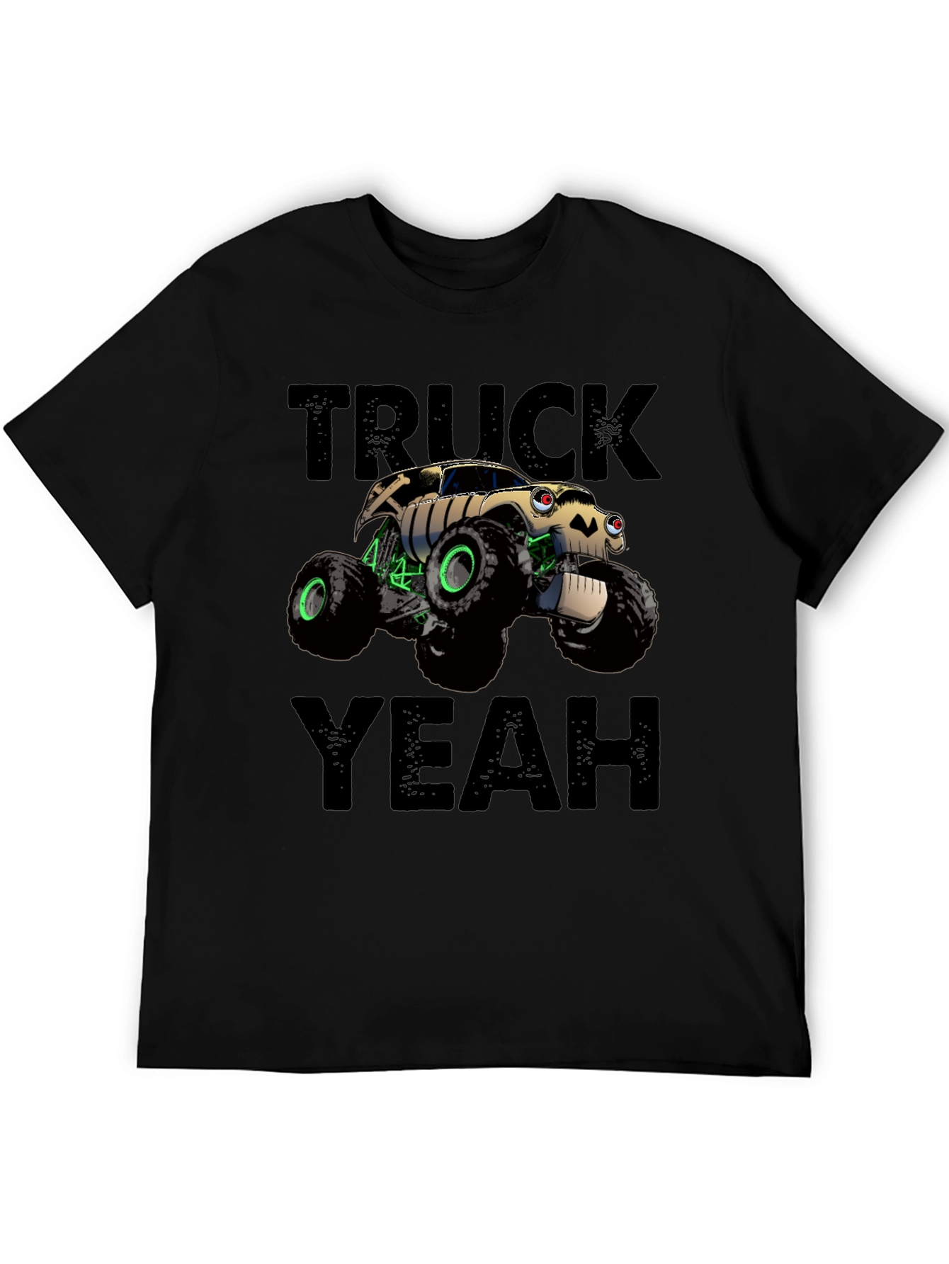 Truck Yeah Black Graphic Tee for Men