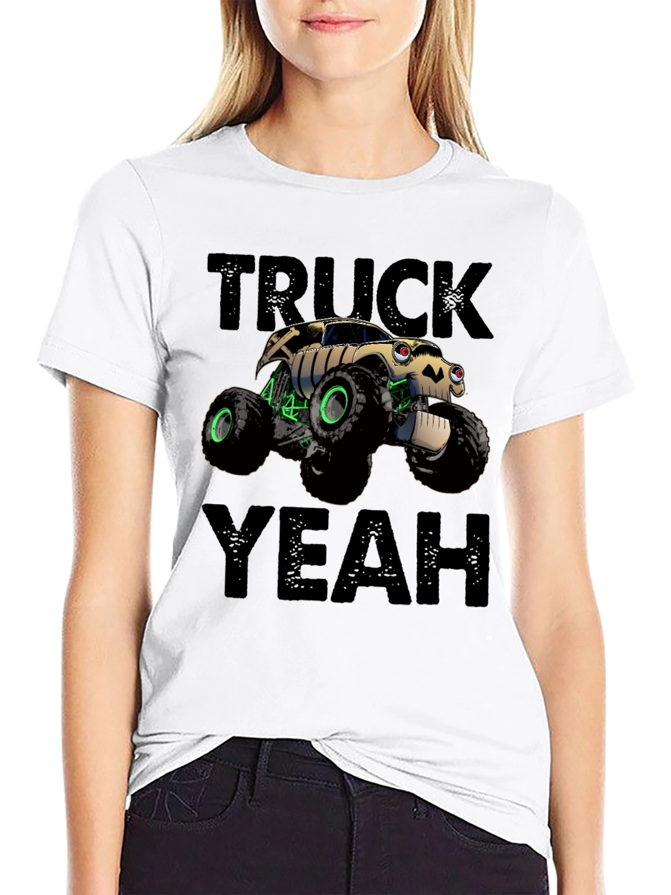 Truck Yeah Black Graphic Tee for Men