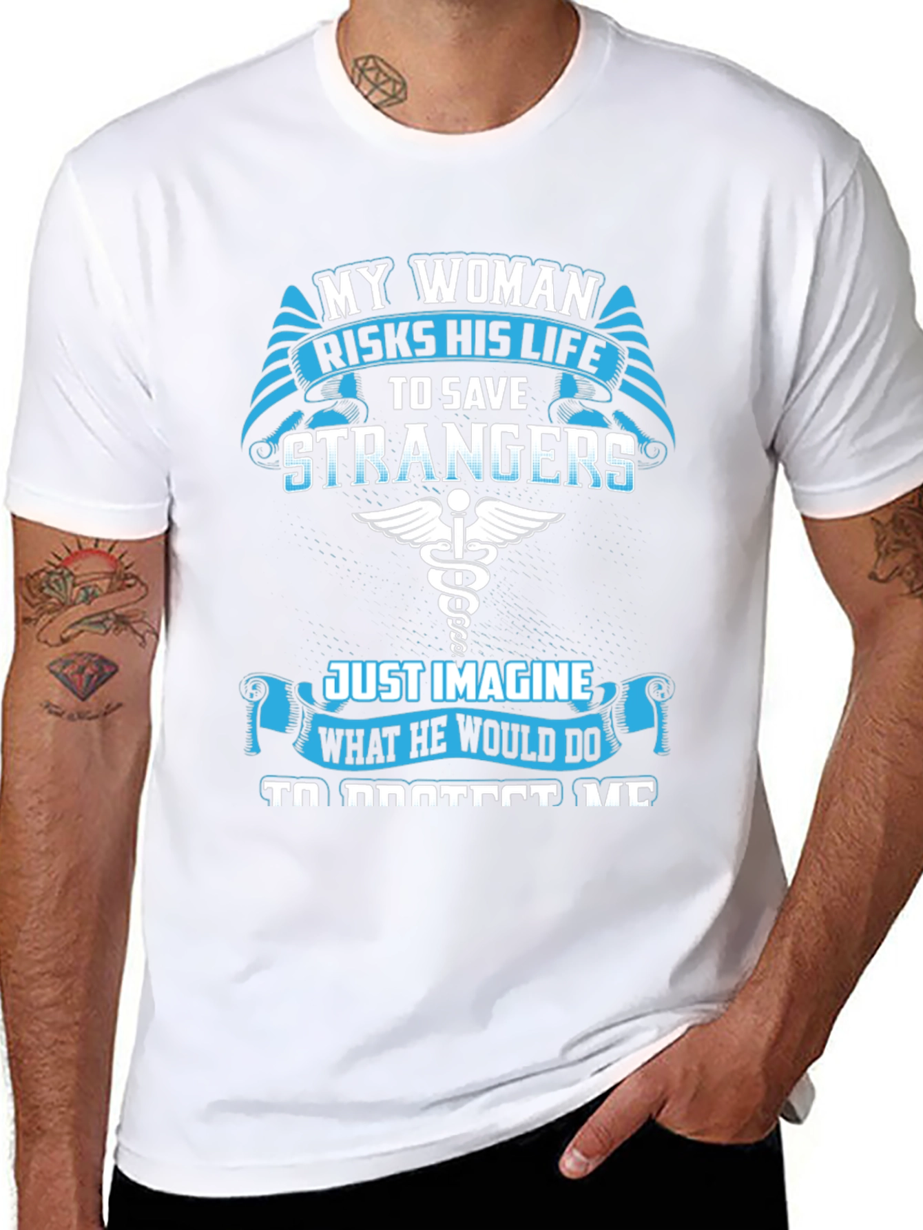 My Woman Risks His Life T-Shirt