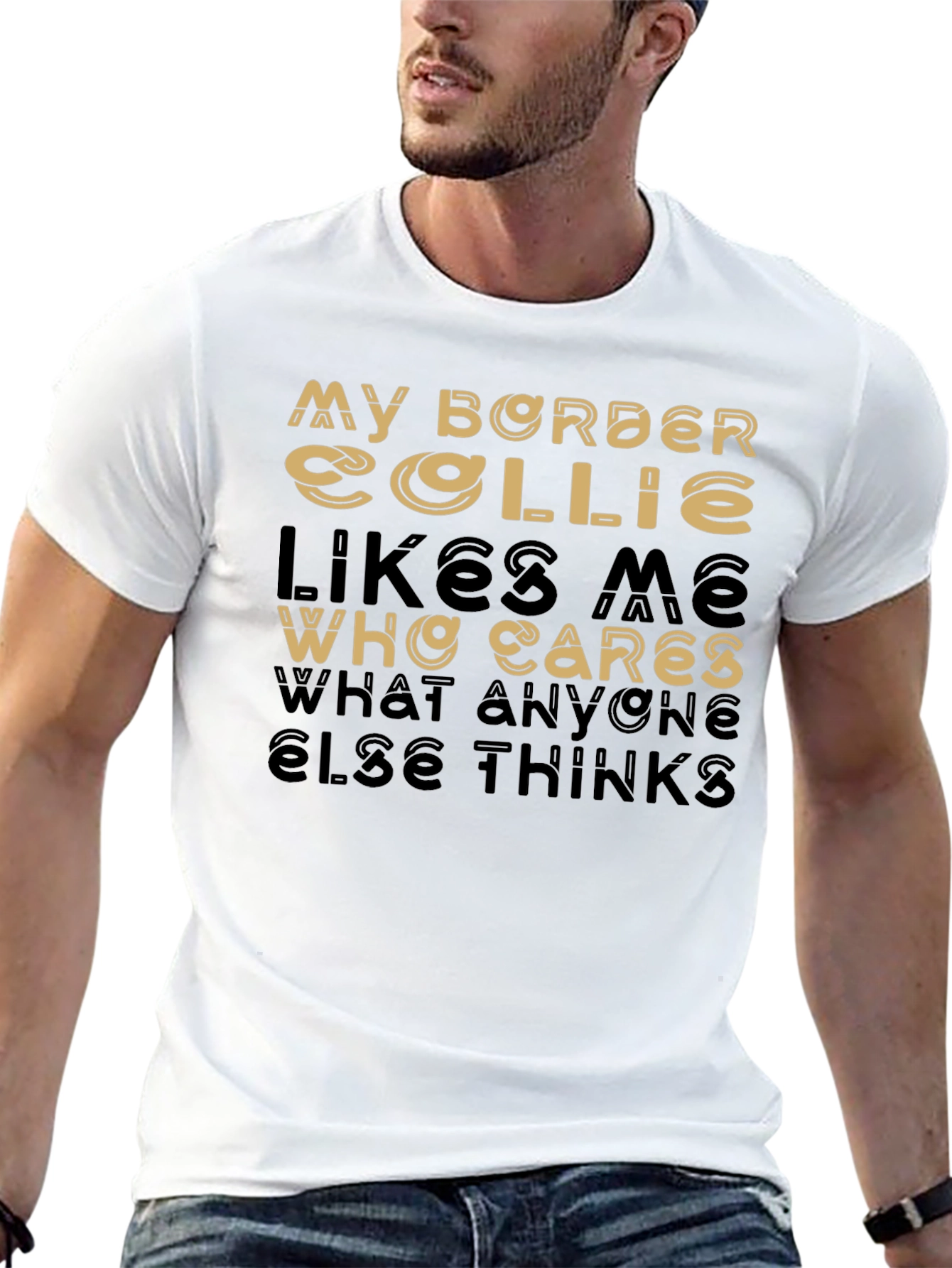 My Border Collie Likes Me T-Shirt
