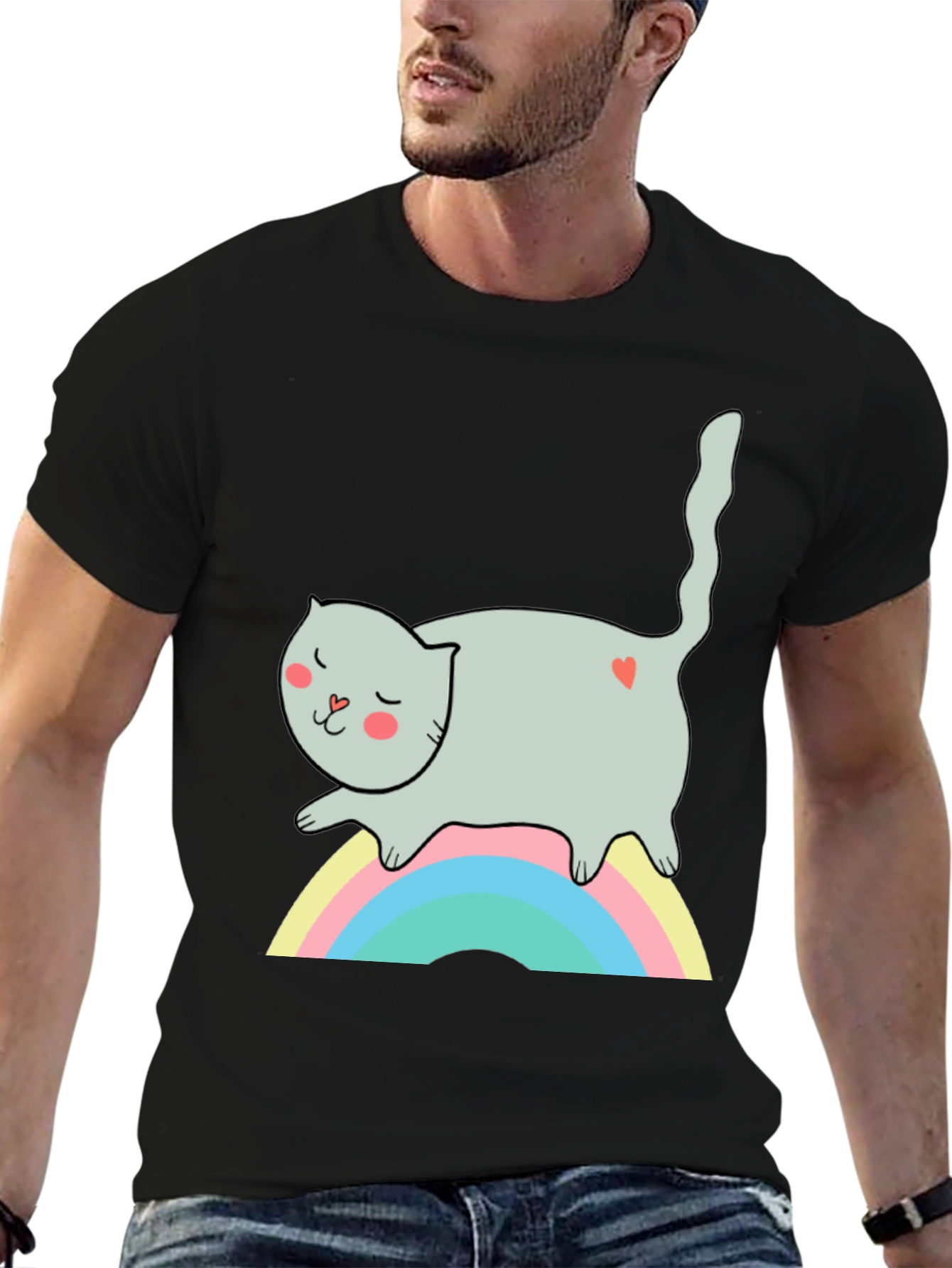 Cute Cat Rainbow T-Shirt