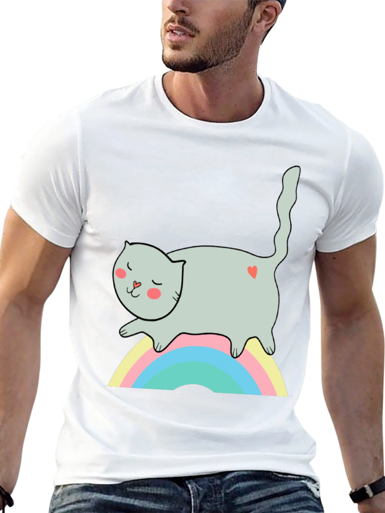Cute Cat Rainbow T-Shirt