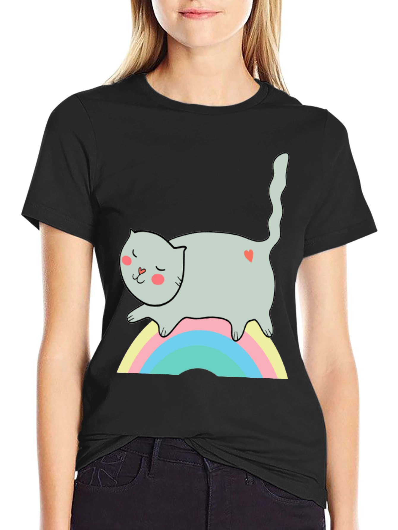 Cute Cat Rainbow T-Shirt