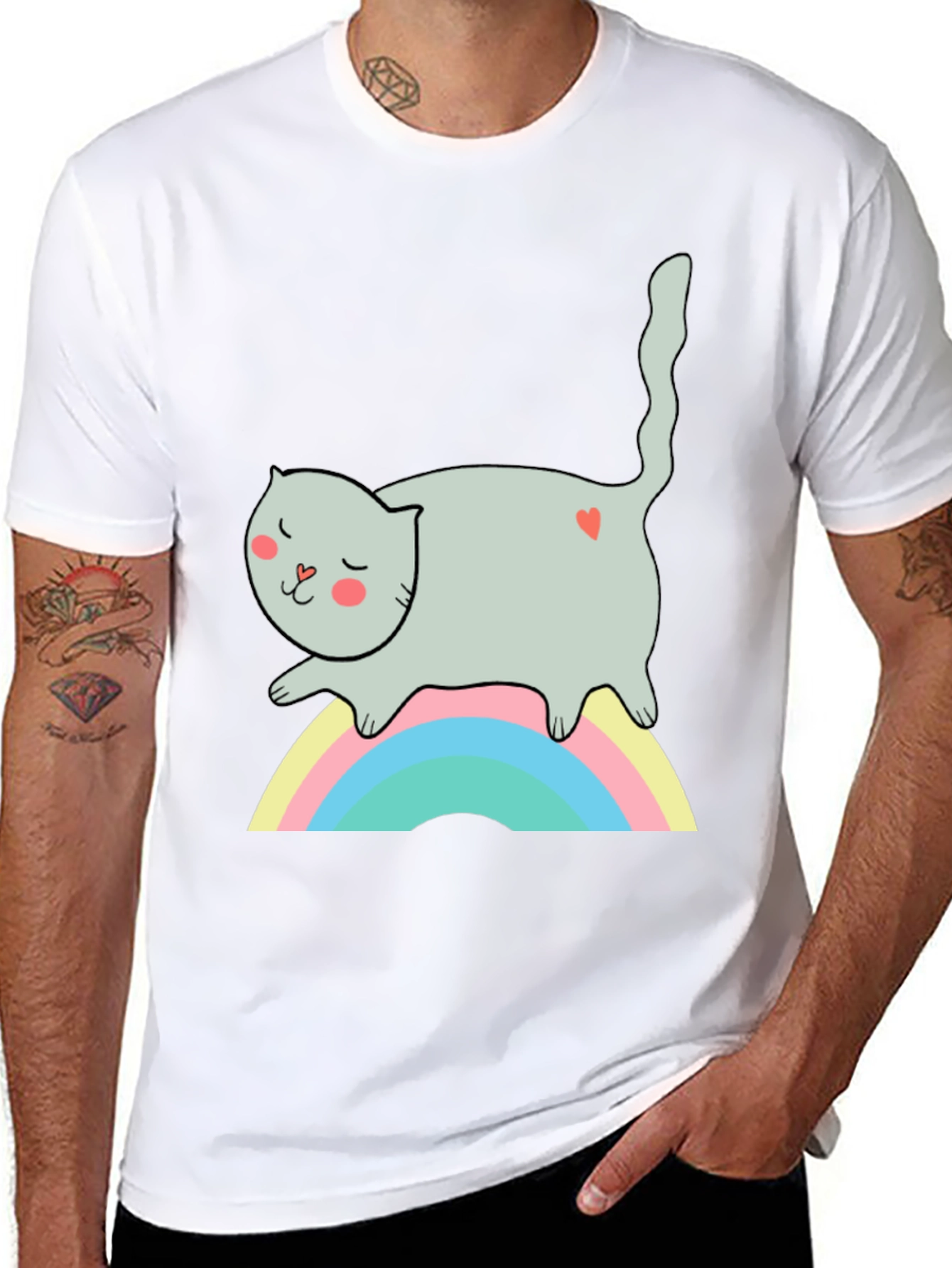 Cute Cat Rainbow T-Shirt