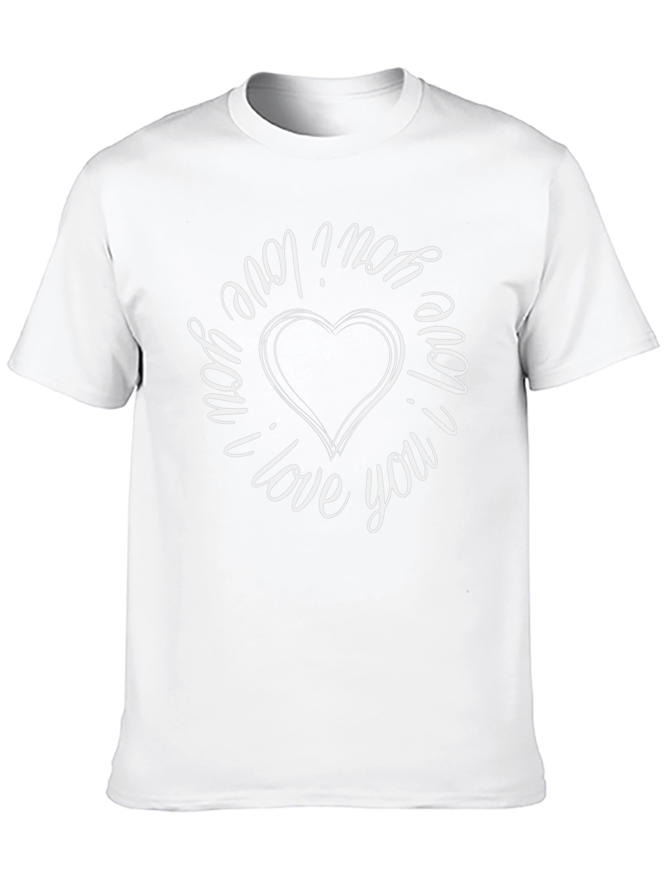 I Love You Heart Graphic Tee - Black
