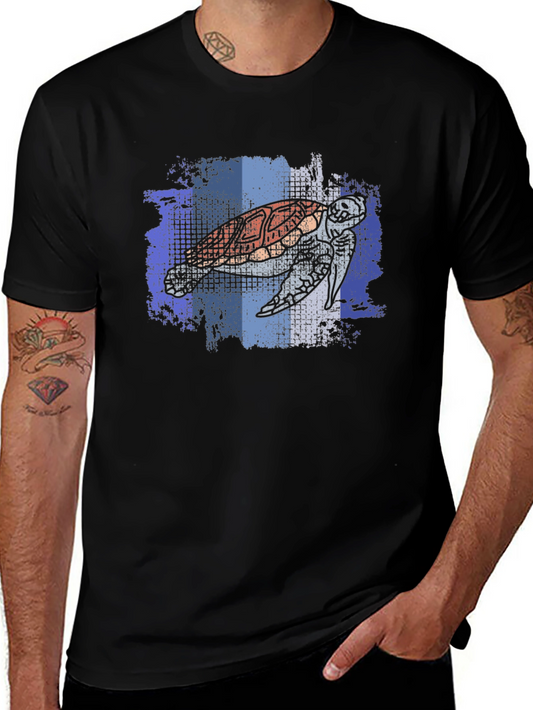 Sea Turtle Graphic Tee - Mens Black T-Shirt