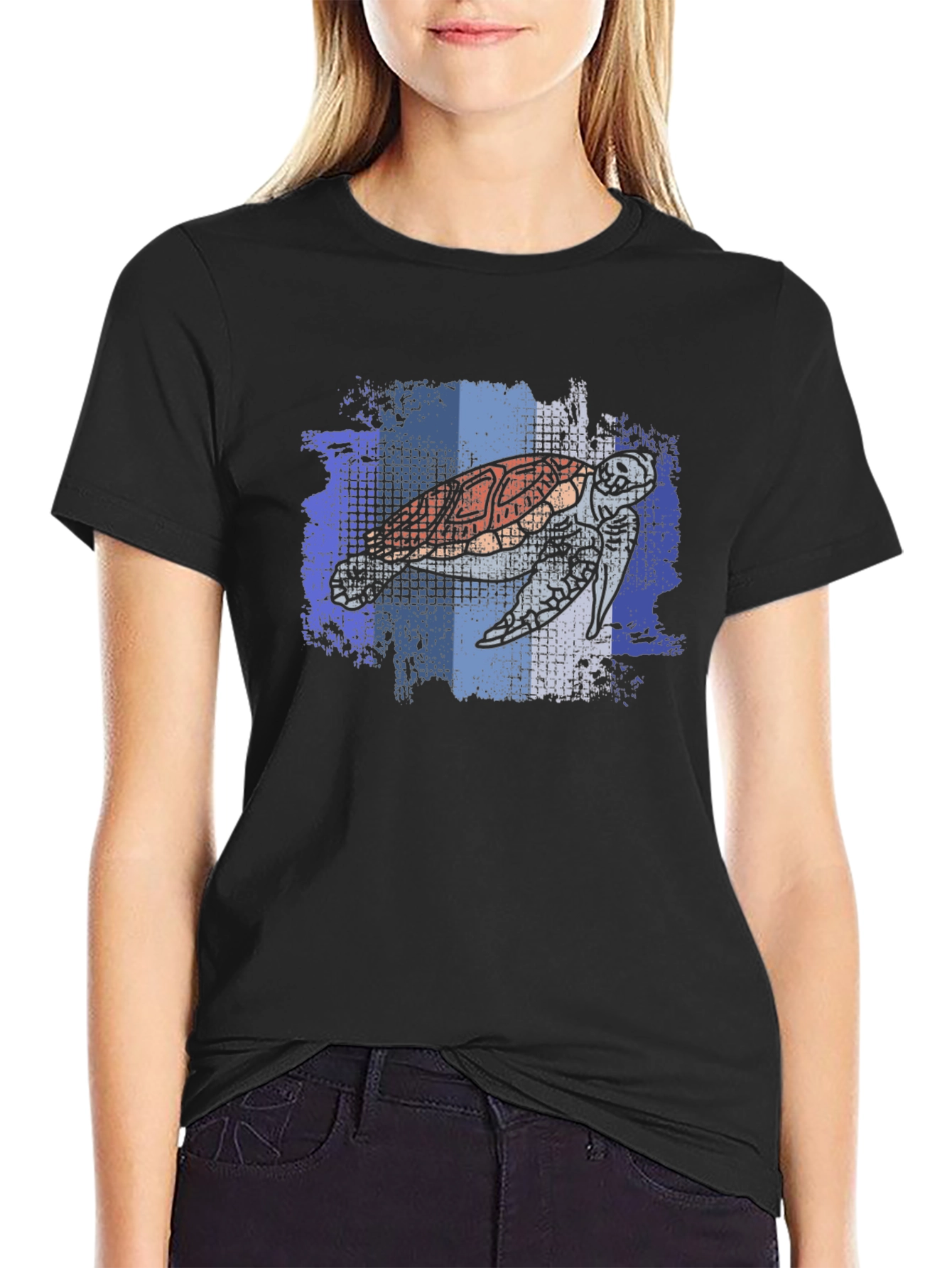 Sea Turtle Graphic Tee - Mens Black T-Shirt