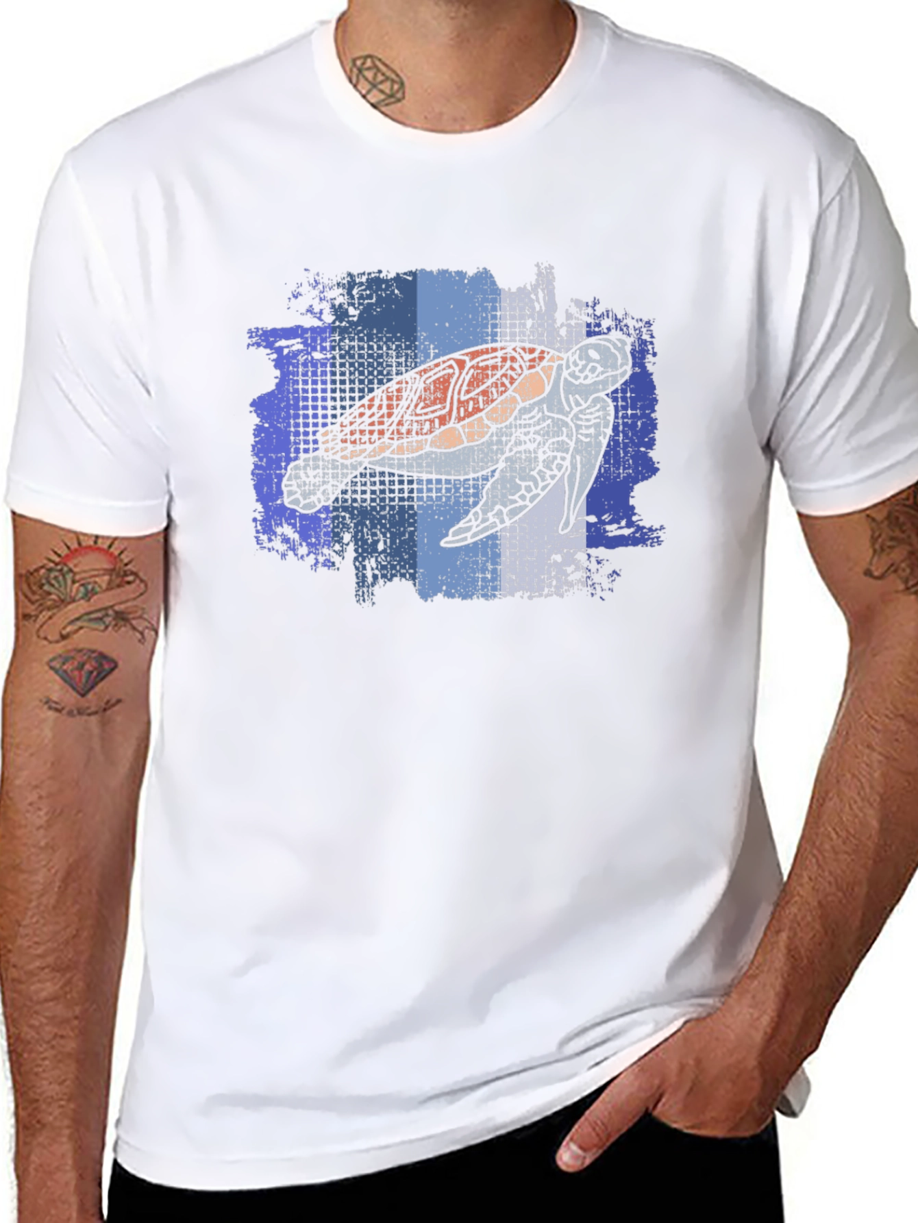 Sea Turtle Graphic Tee - Mens Black T-Shirt