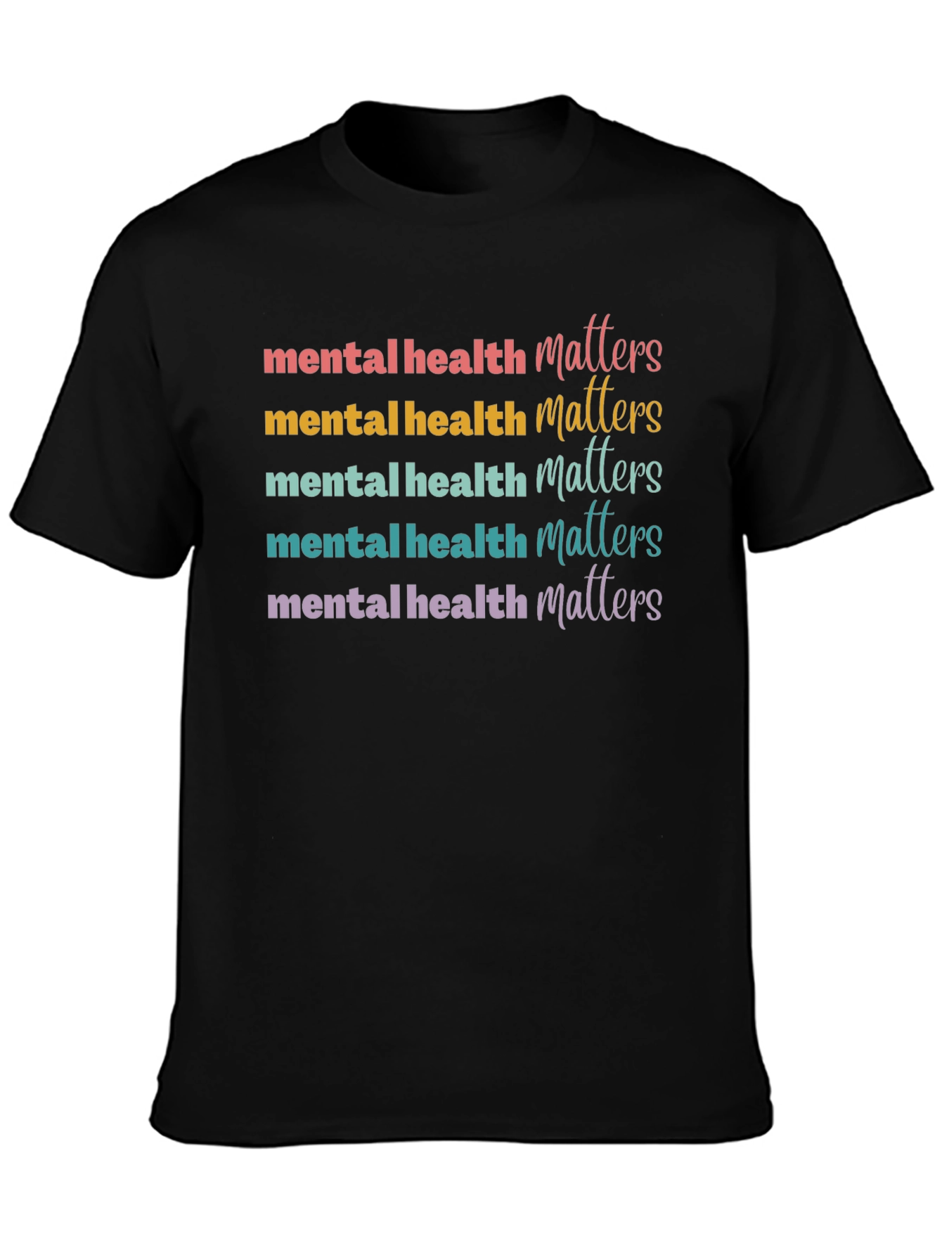 Mental Health Matters Graphic Tee - Black