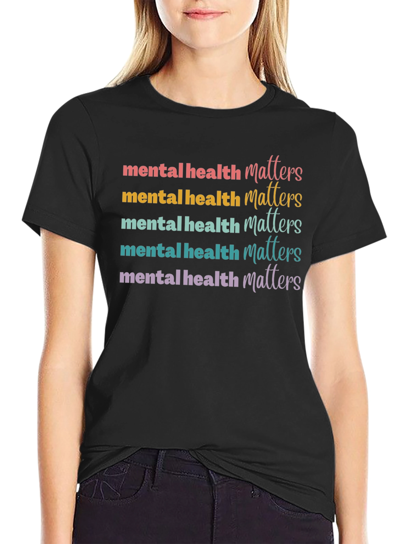 Mental Health Matters Graphic Tee - Black