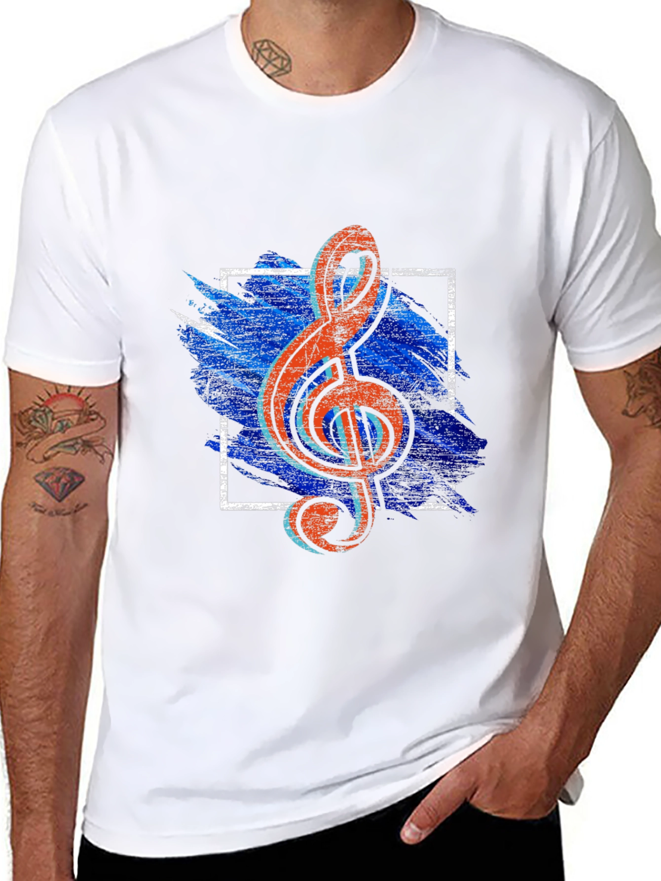 Music Note Graphic Tee - Stylish Mens T-Shirt