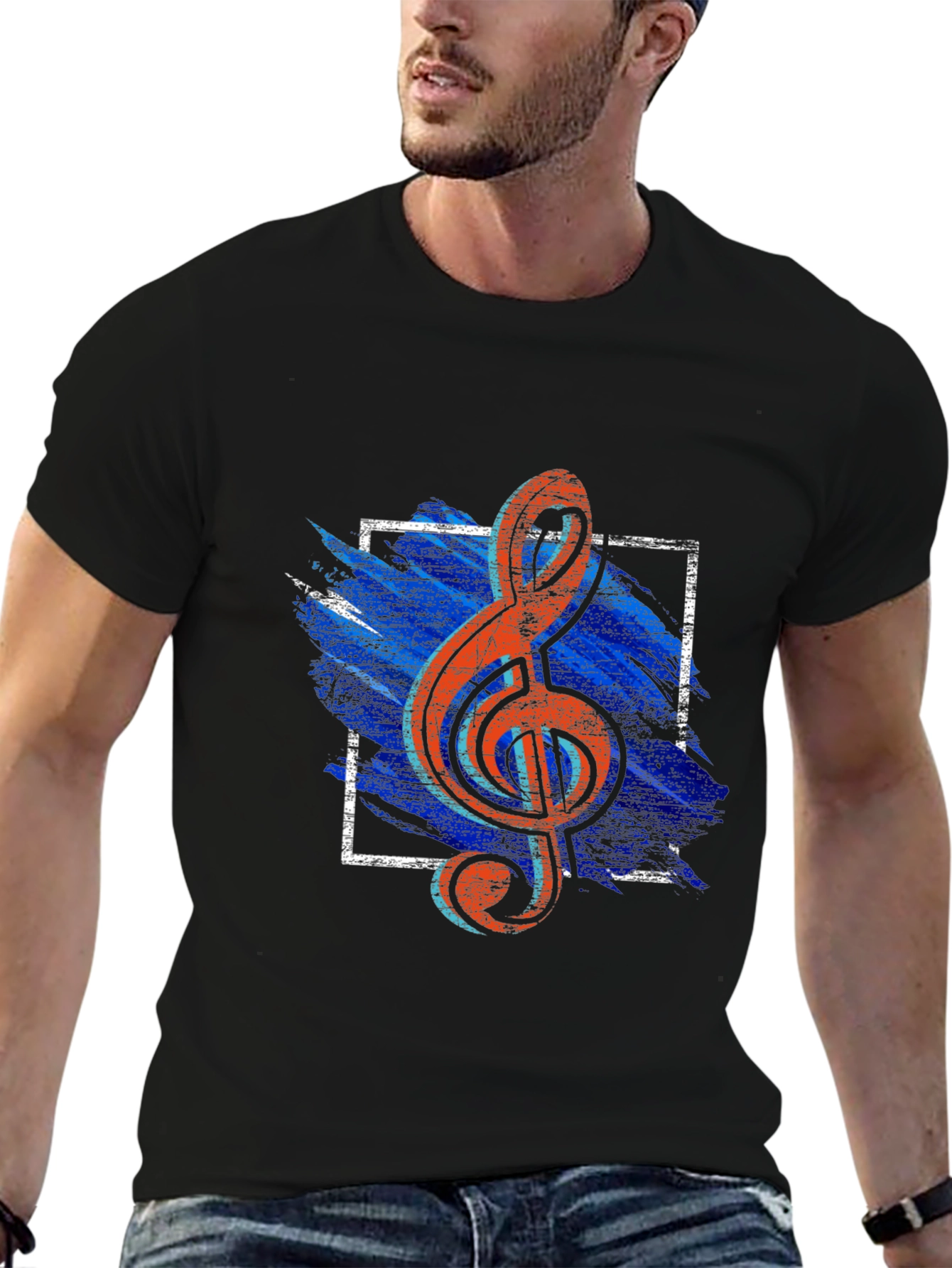 Music Note Graphic Tee - Stylish Mens T-Shirt
