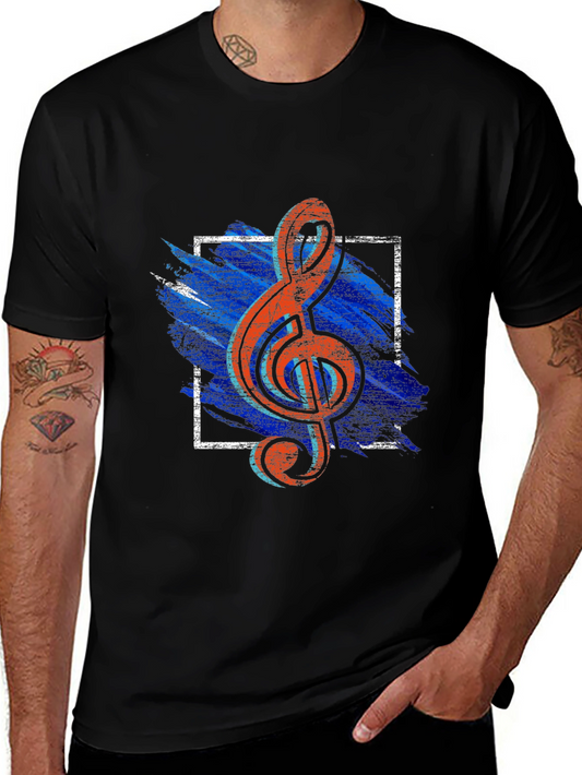Music Note Graphic Tee - Stylish Mens T-Shirt