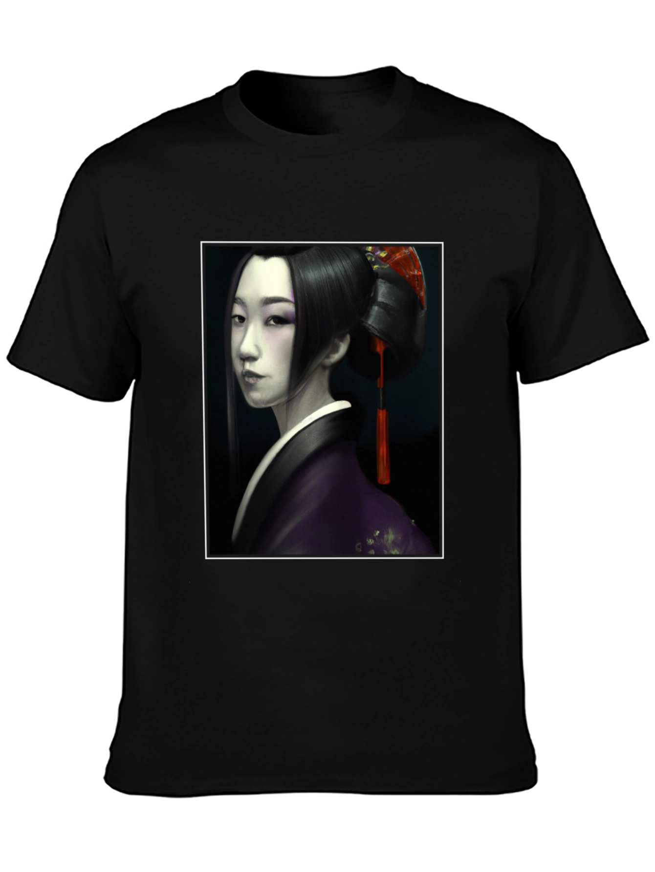 Geisha Graphic Tee - Unisex Black T-Shirt