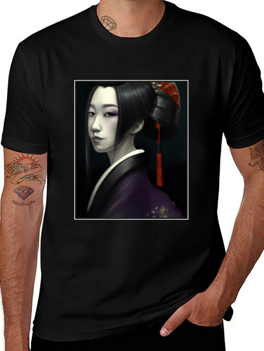 Geisha Graphic Tee - Unisex Black T-Shirt