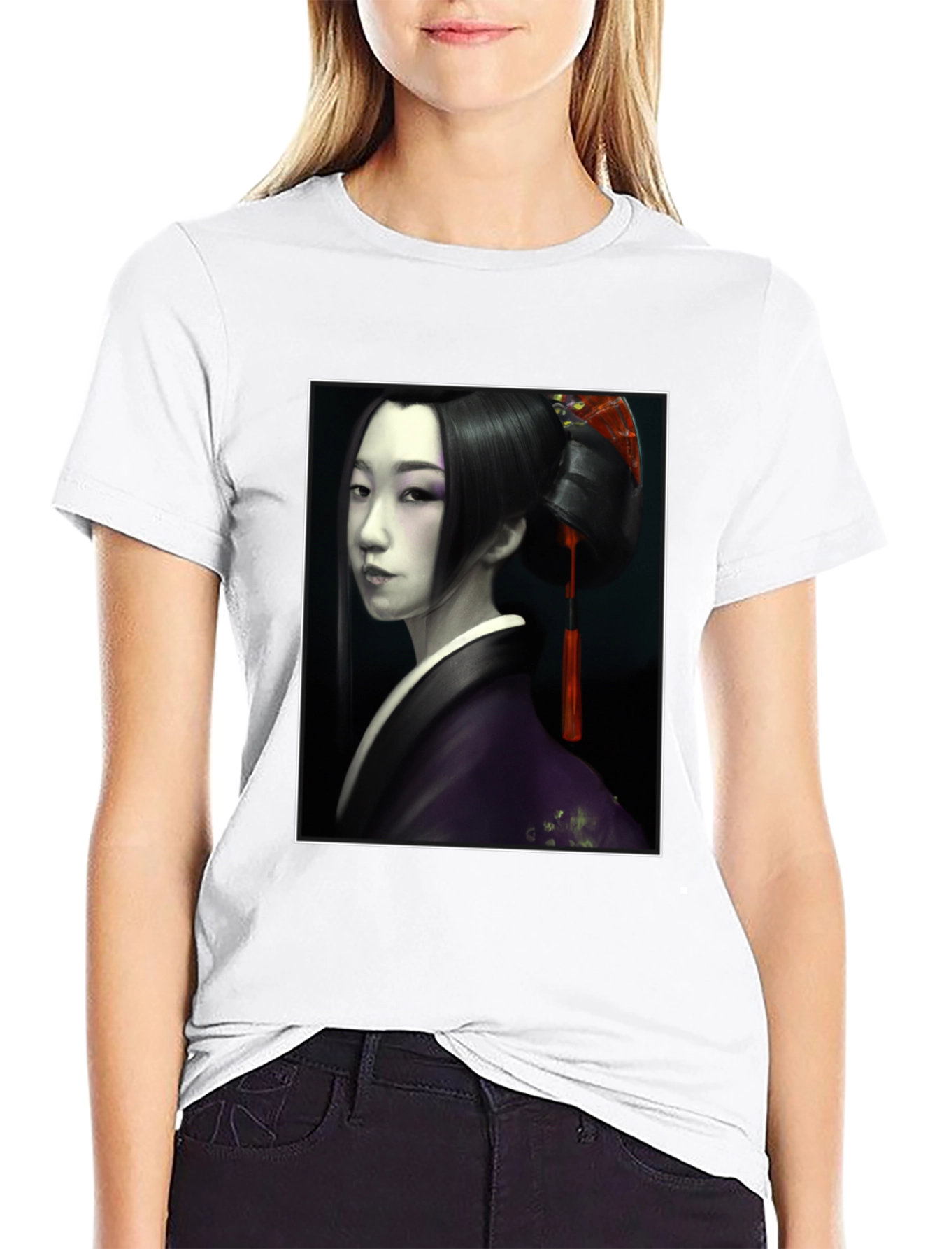 Geisha Graphic Tee - Unisex Black T-Shirt