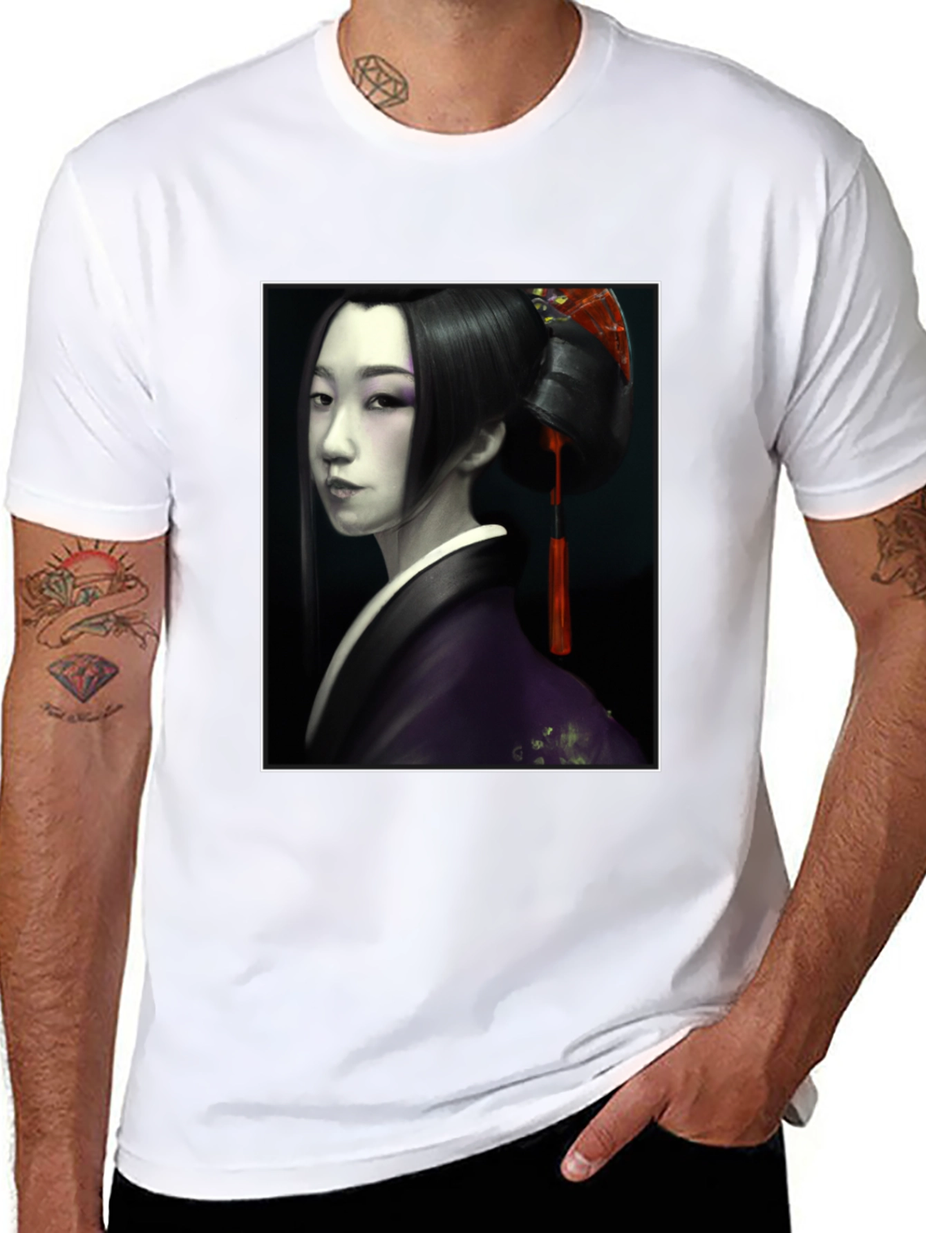 Geisha Graphic Tee - Unisex Black T-Shirt