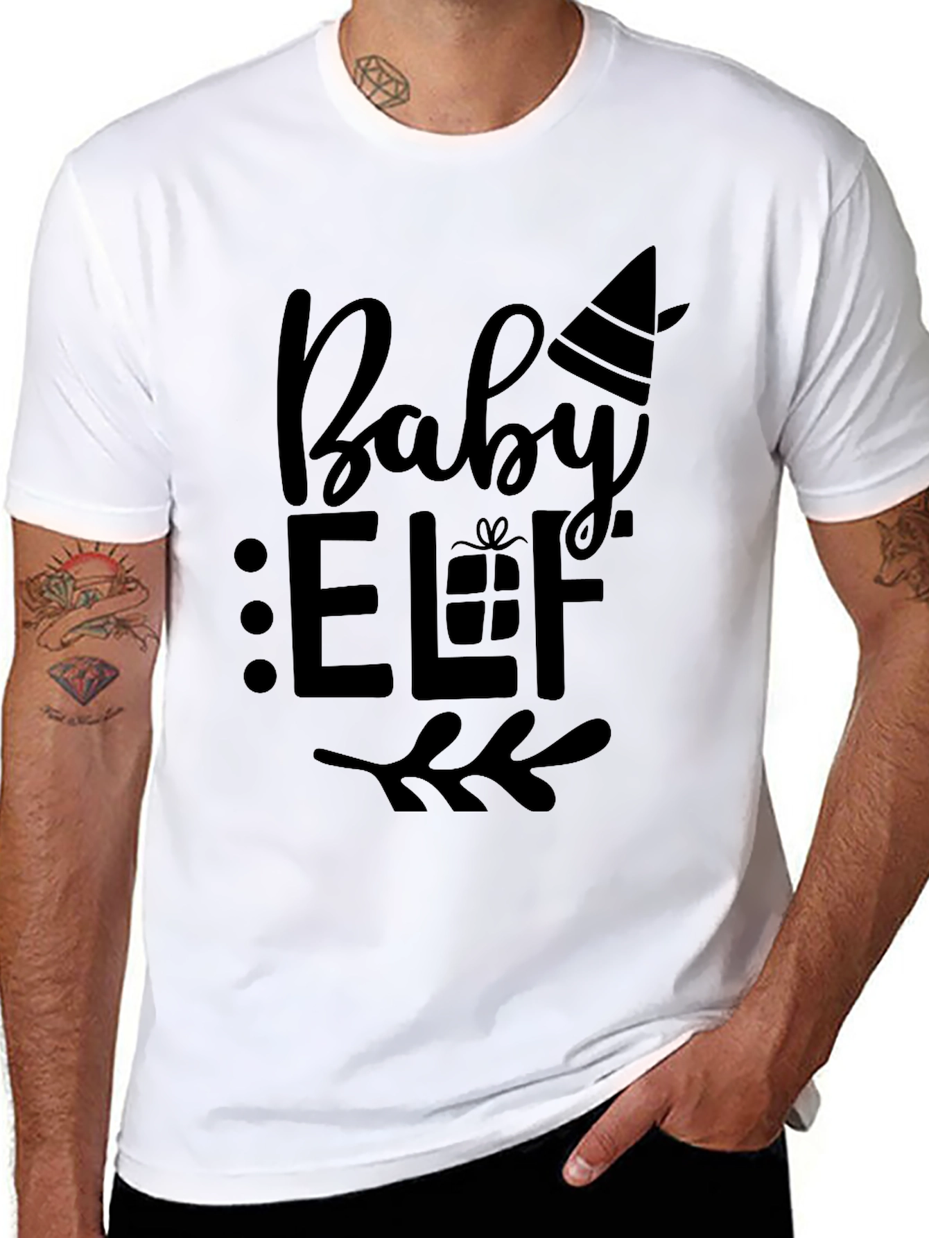 Baby Elf Christmas Graphic Tee - Holiday Apparel