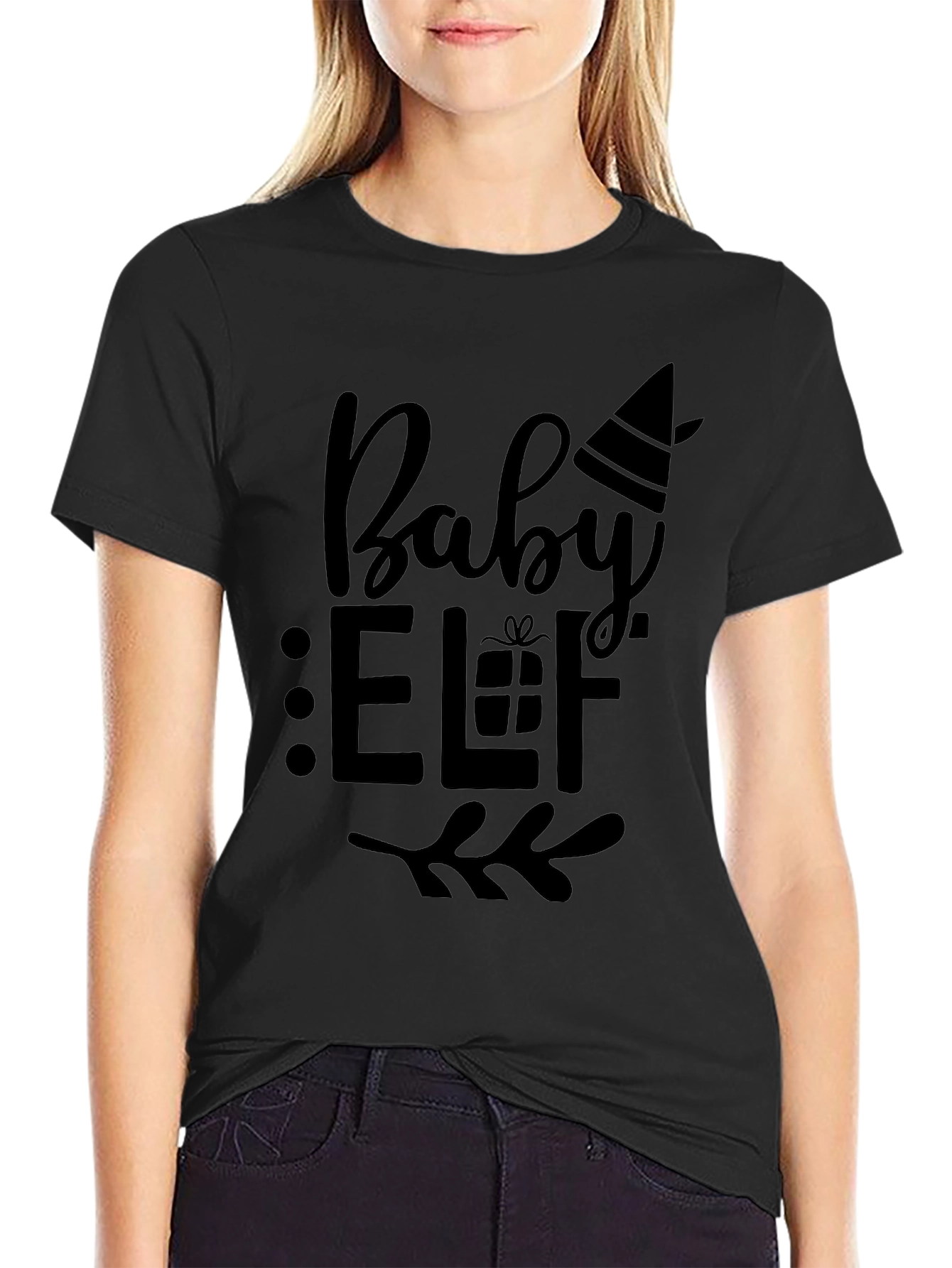 Baby Elf Christmas Graphic Tee - Holiday Apparel