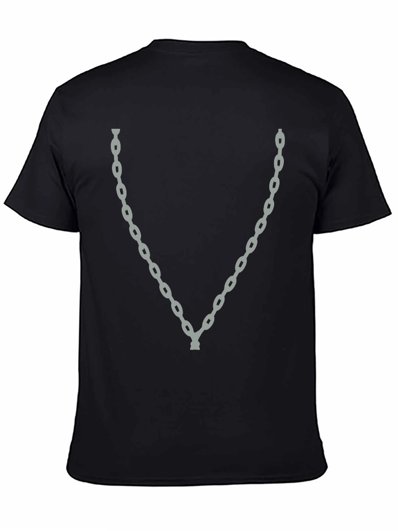 Chain Graphic Black T-Shirt - Casual Style