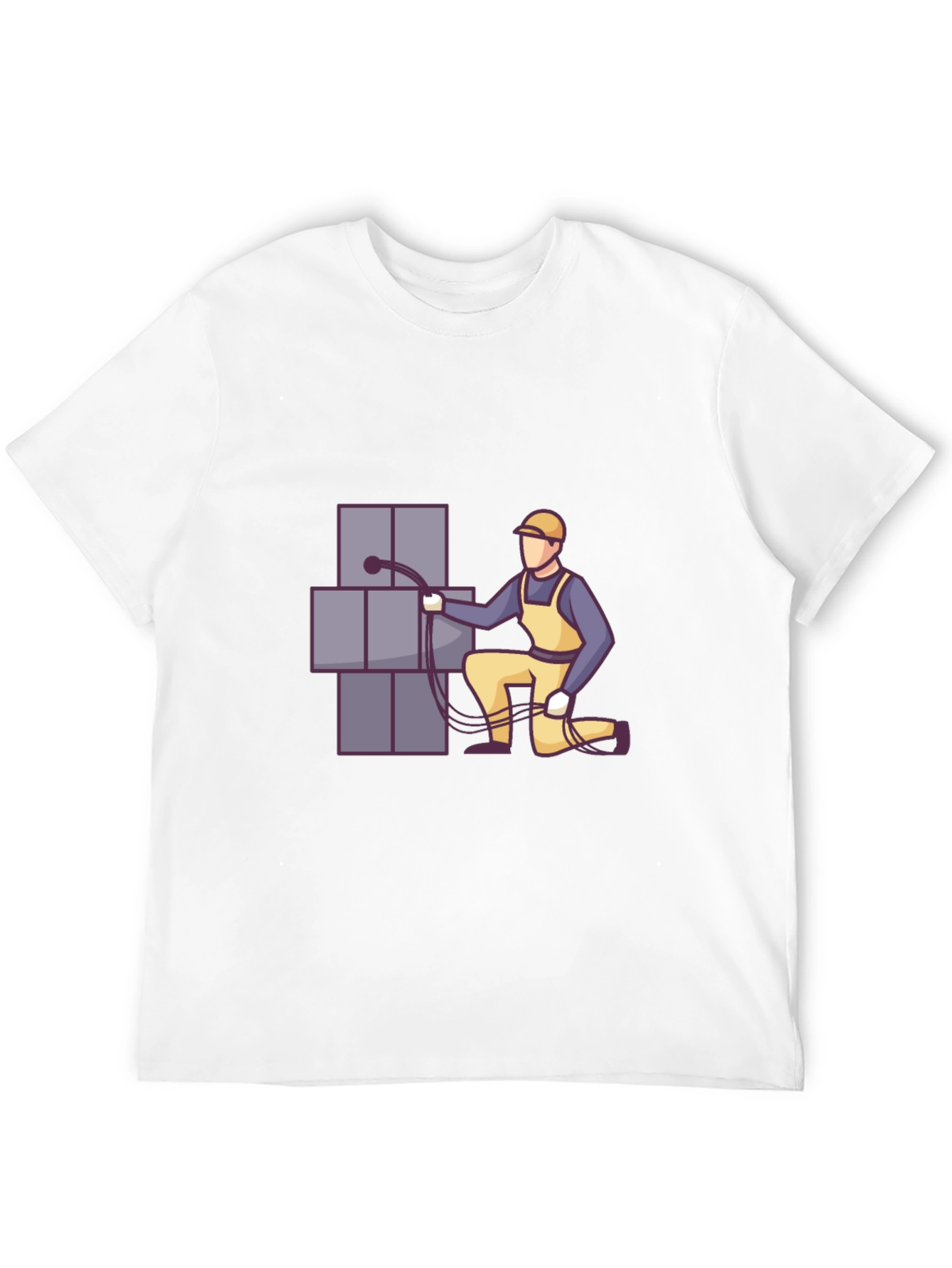 Electrician Graphic Tee - Black Cotton T-Shirt