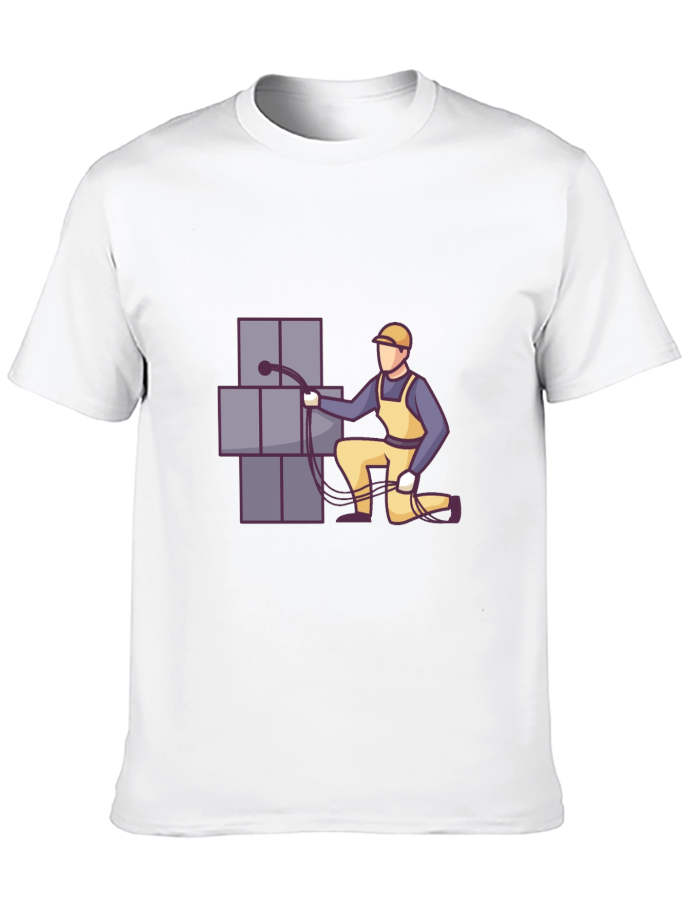 Electrician Graphic Tee - Black Cotton T-Shirt