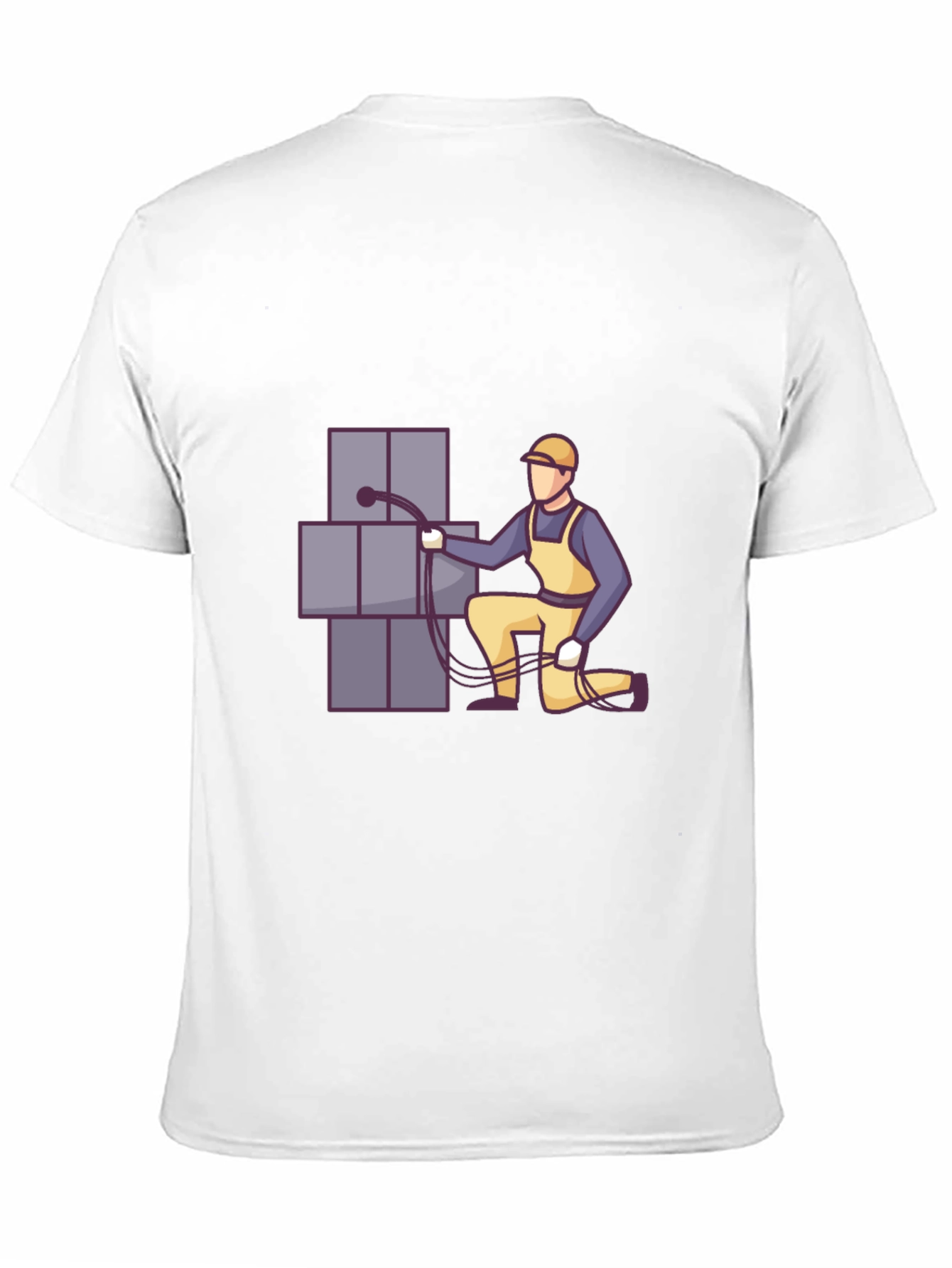 Electrician Graphic Tee - Black Cotton T-Shirt