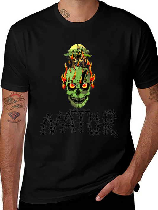 Skull Graphic Tee -  Natur Black T-Shirt