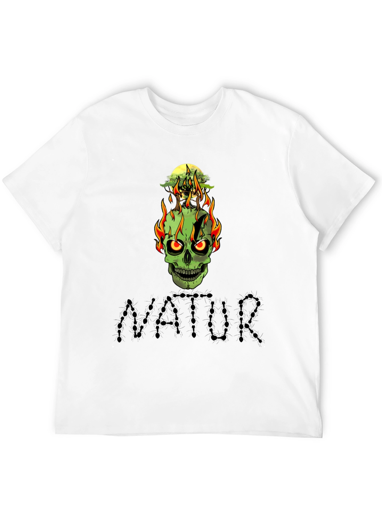 Skull Graphic Tee -  Natur Black T-Shirt