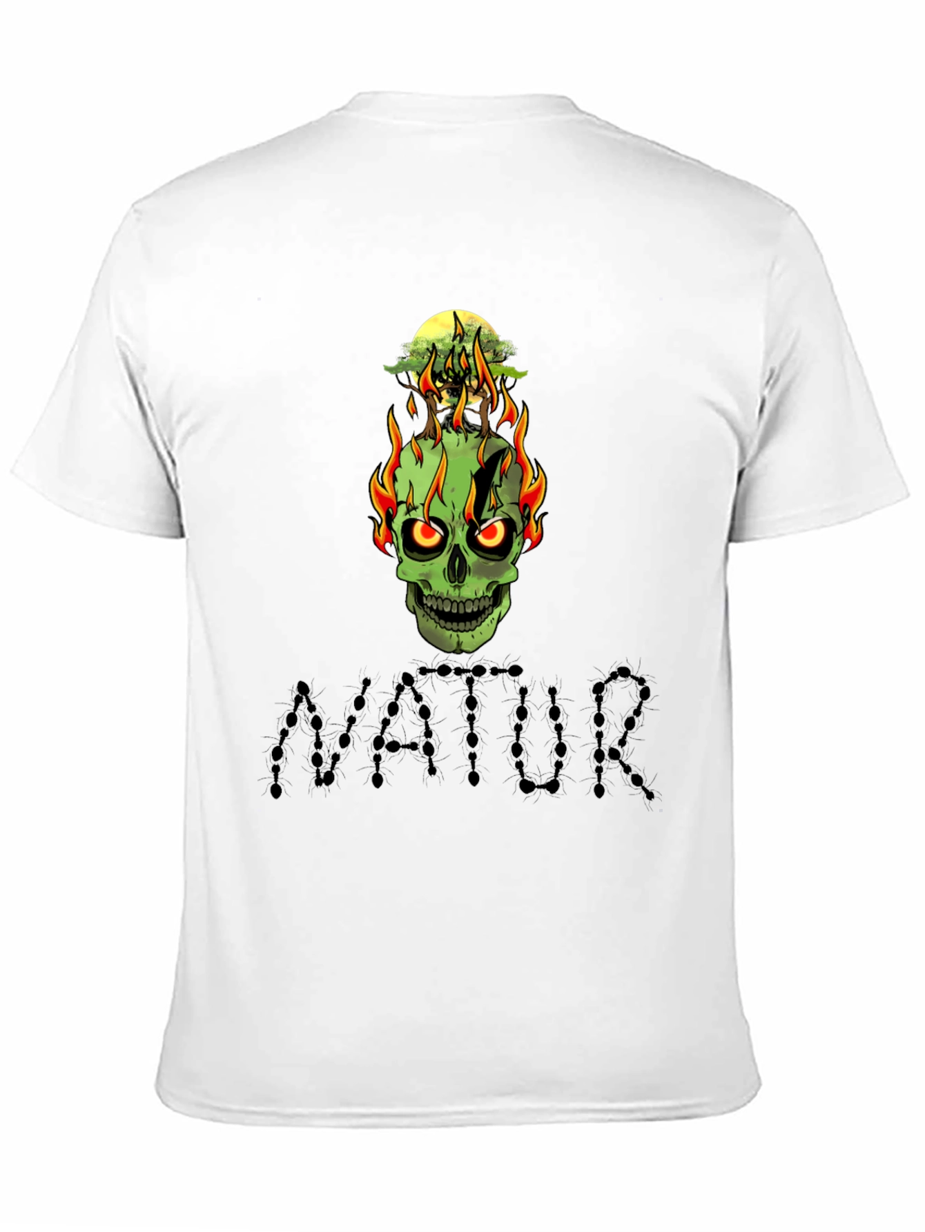 Skull Graphic Tee -  Natur Black T-Shirt