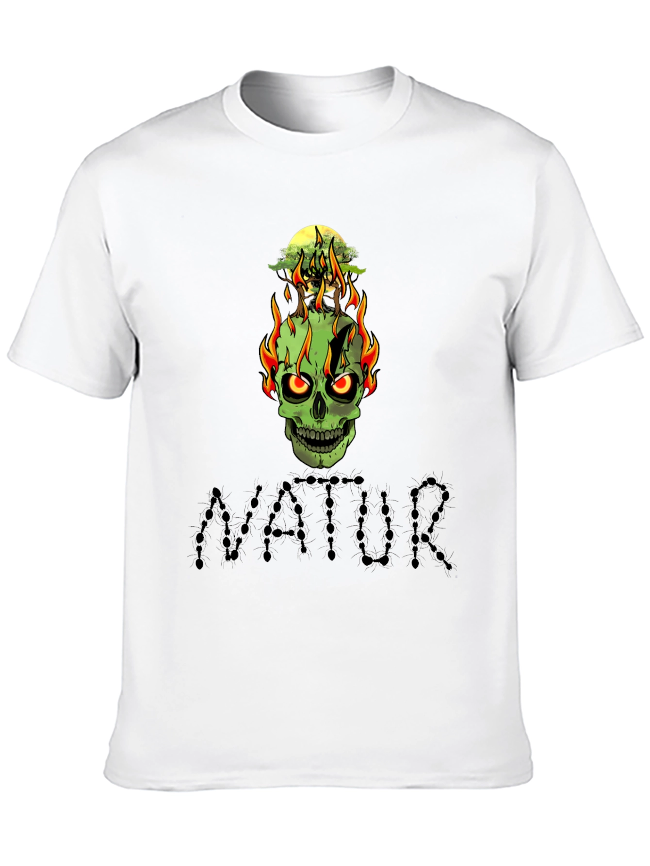 Skull Graphic Tee -  Natur Black T-Shirt