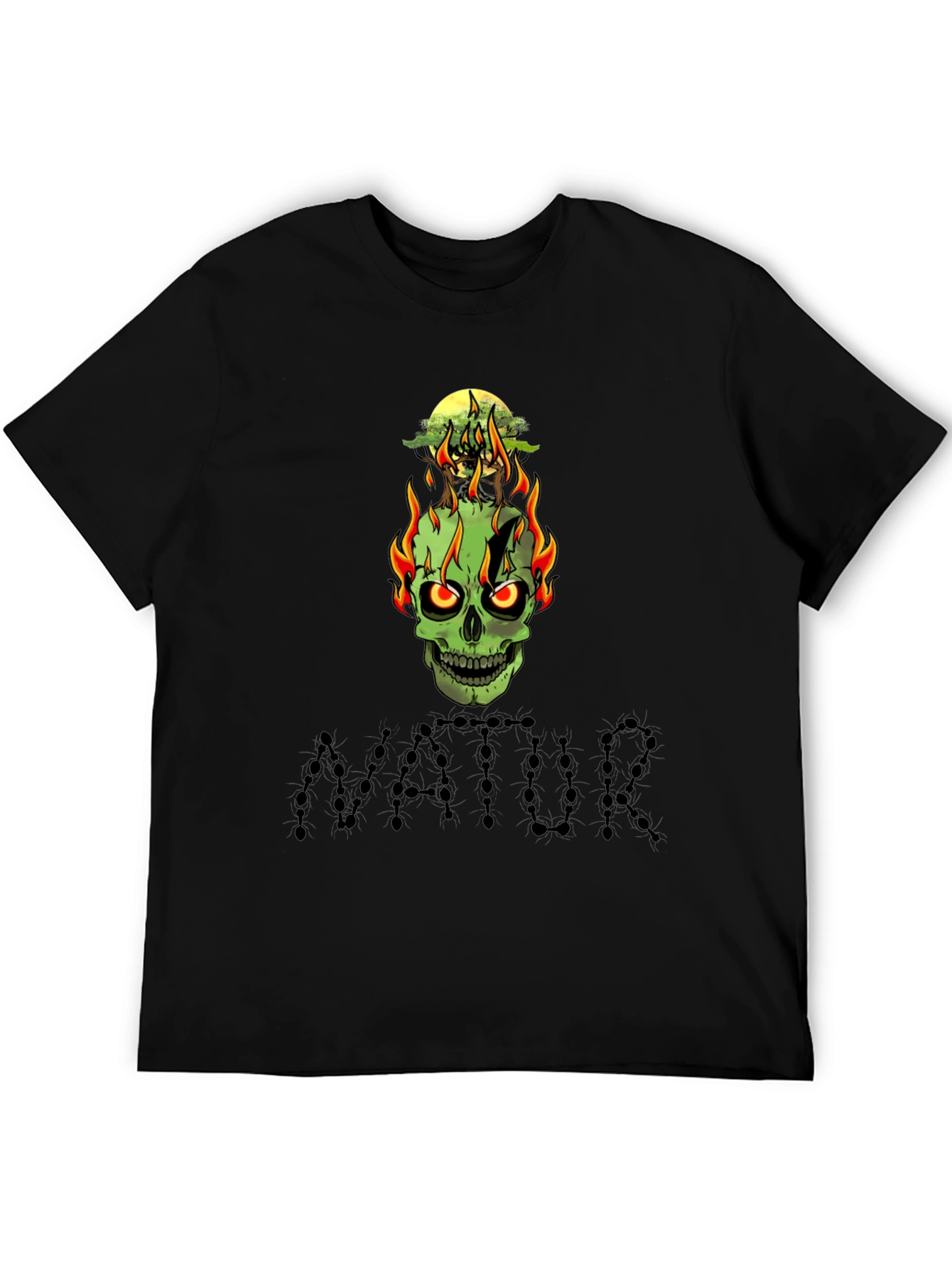 Skull Graphic Tee -  Natur Black T-Shirt