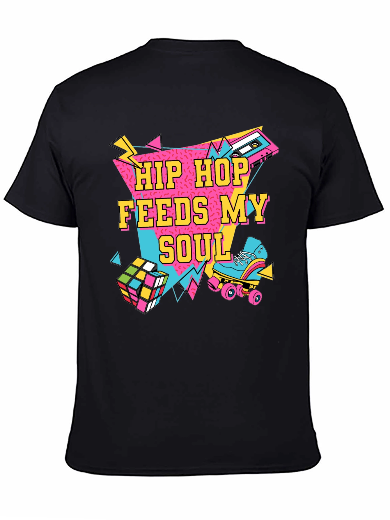 Hip Hop Feeds My Soul 80s Retro T-Shirt