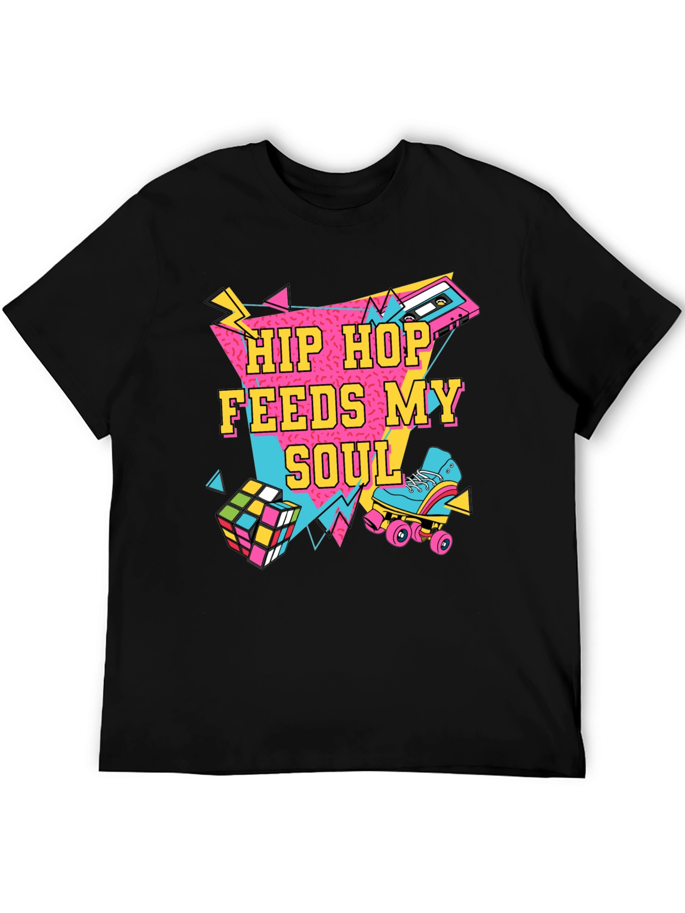Hip Hop Feeds My Soul 80s Retro T-Shirt