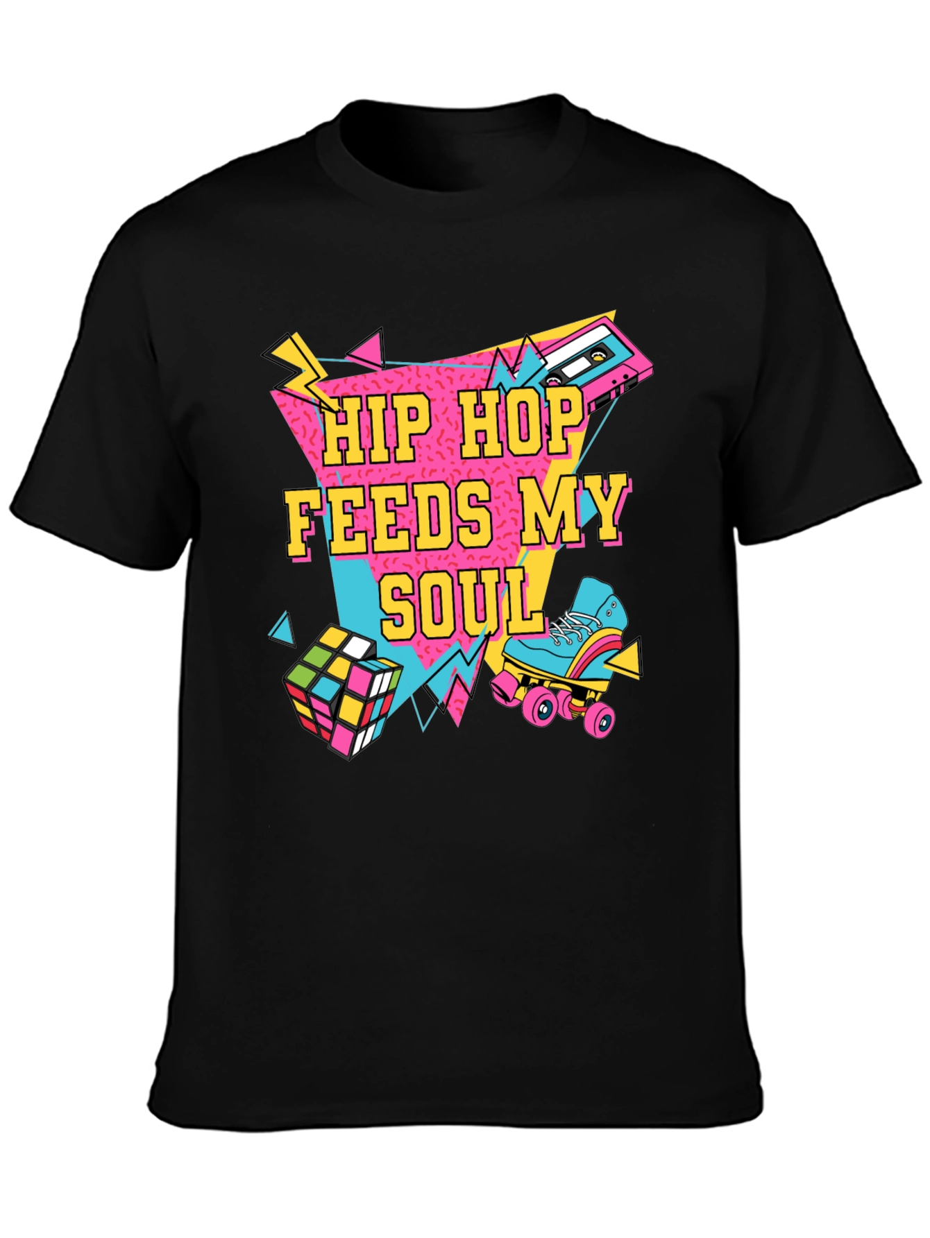 Hip Hop Feeds My Soul 80s Retro T-Shirt