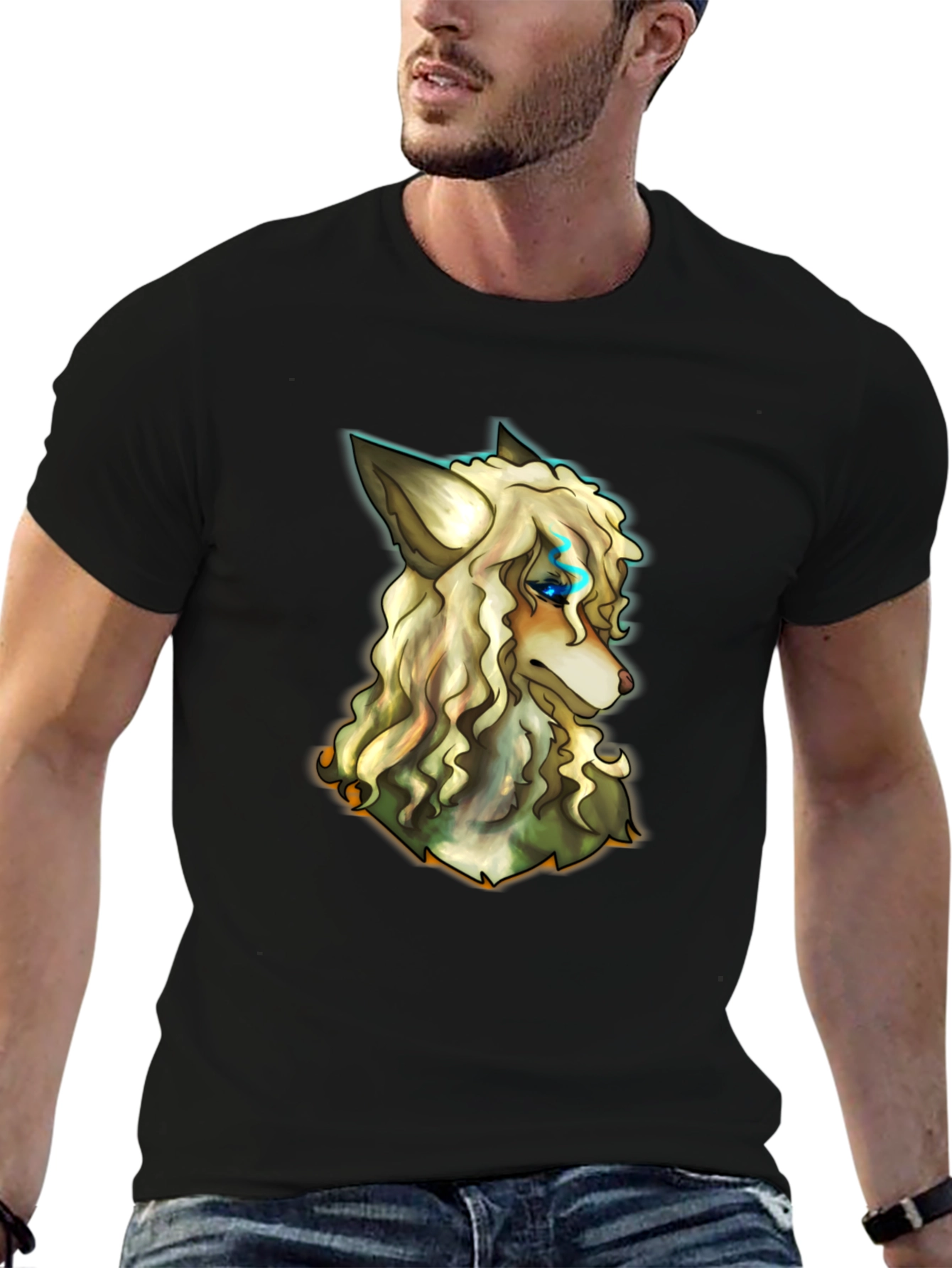 Wolf Graphic Black T-Shirt