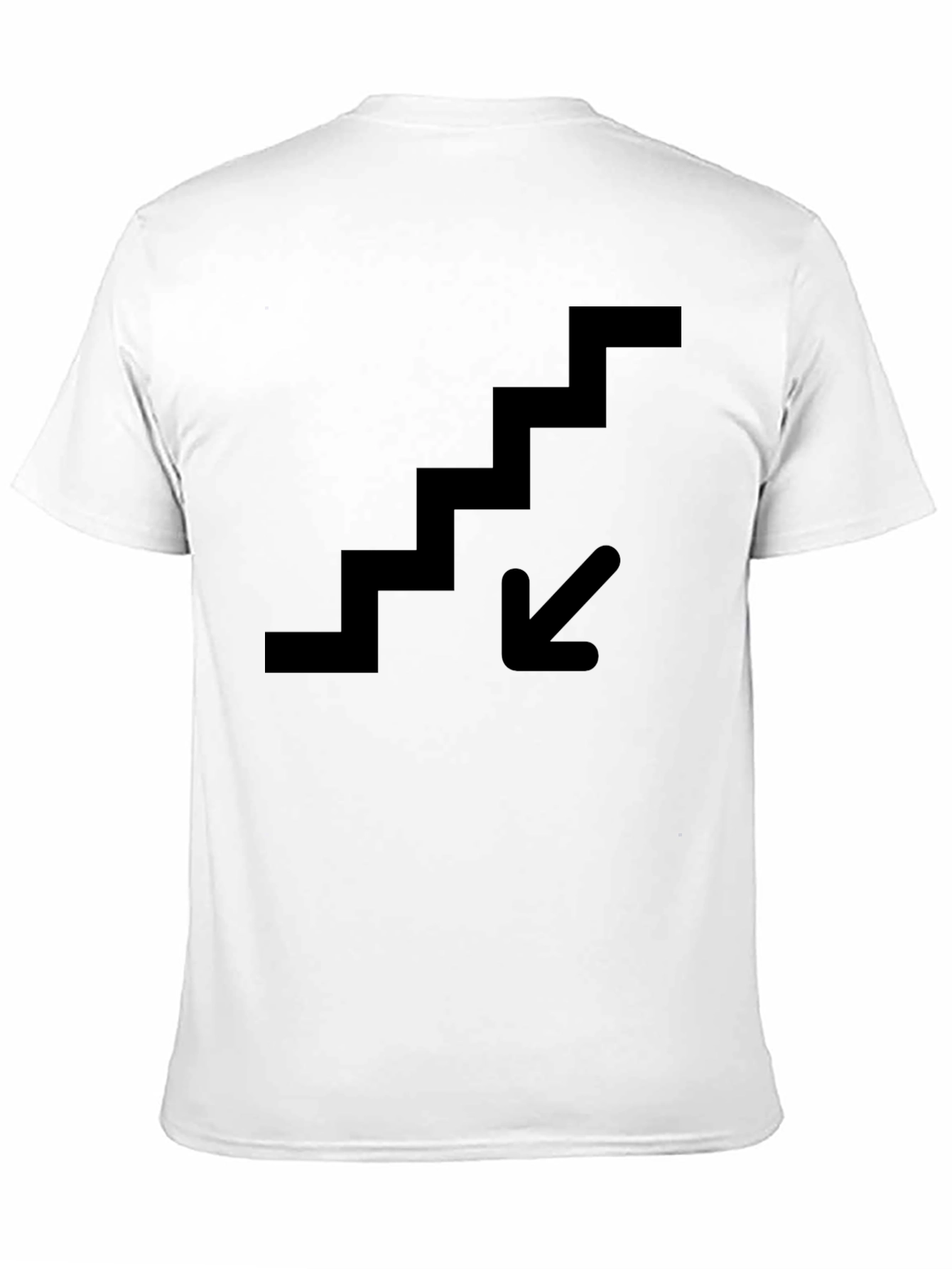 Downstairs Graphic Tee - Black Cotton T-Shirt
