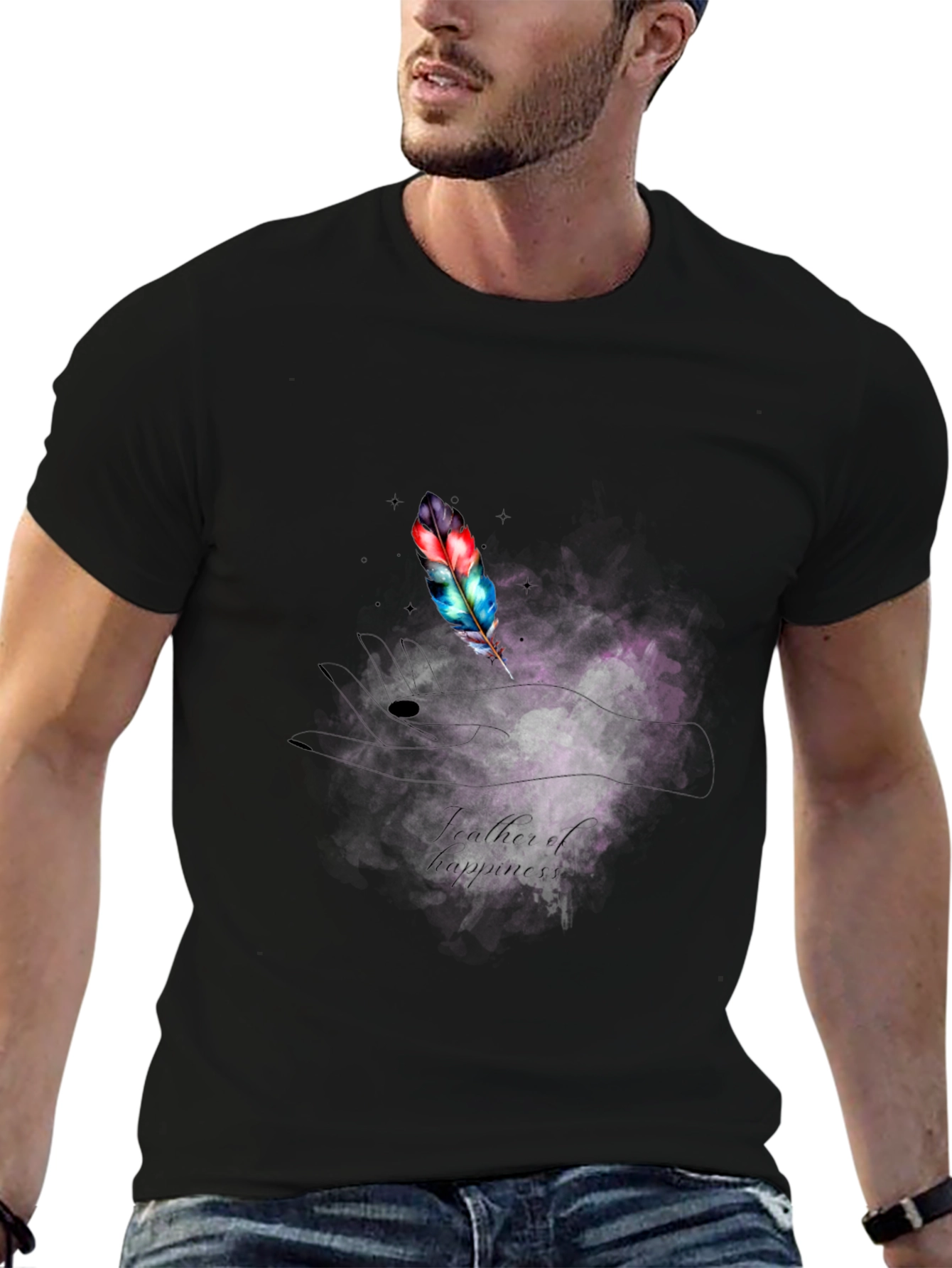 Feather of Happiness Graphic T-Shirt