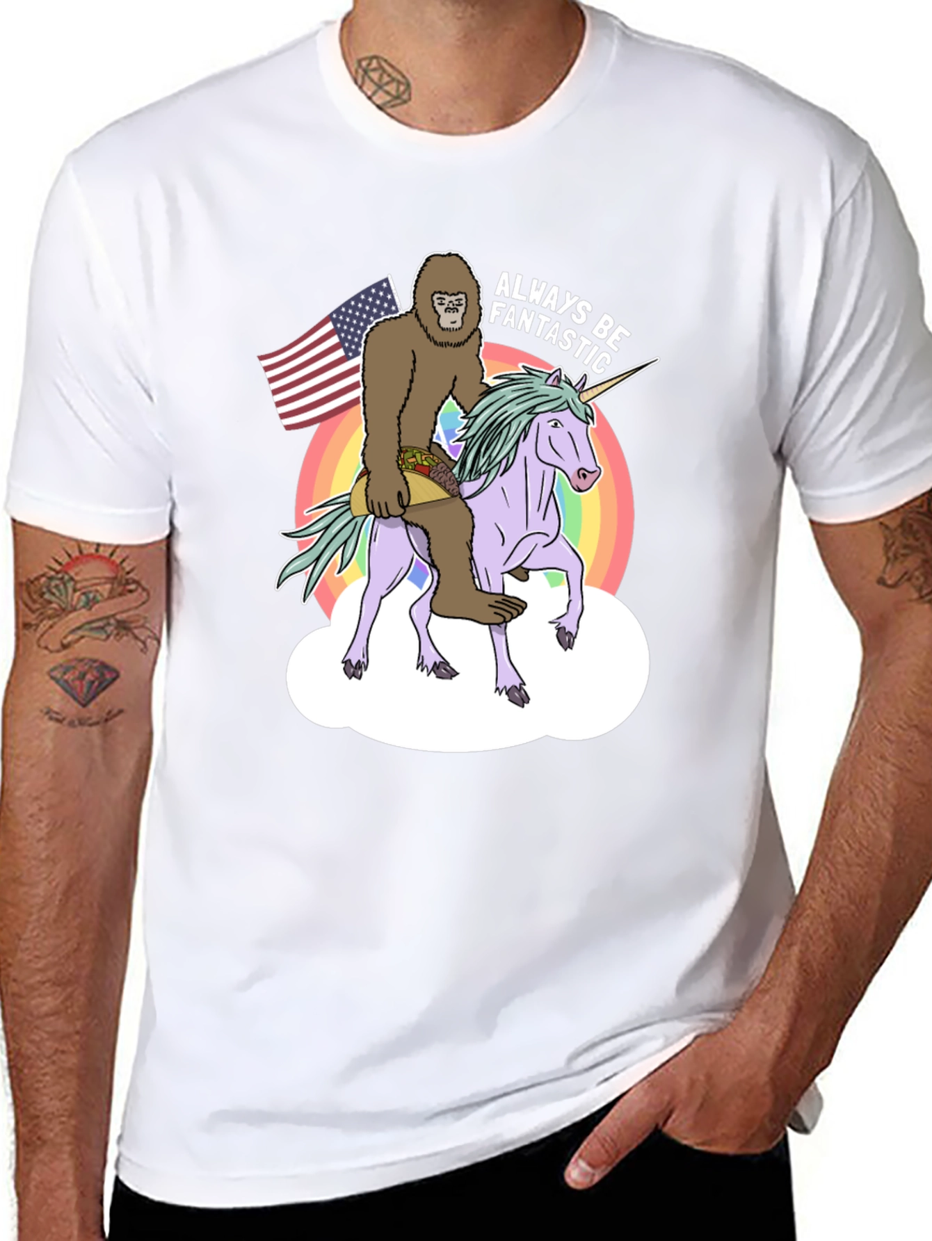 Sasquatch Unicorn Always Be Fantastic T-Shirt