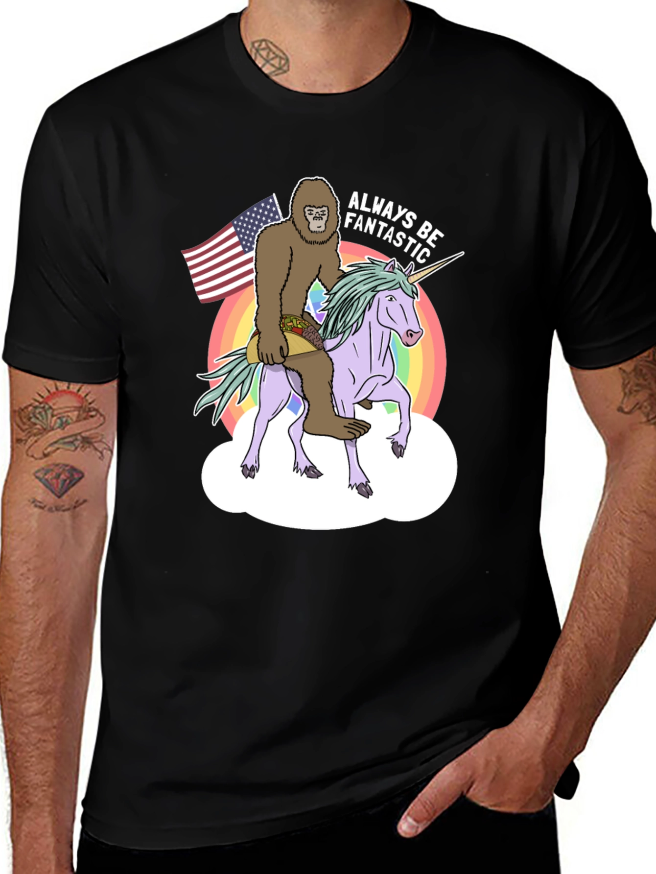Sasquatch Unicorn Always Be Fantastic T-Shirt