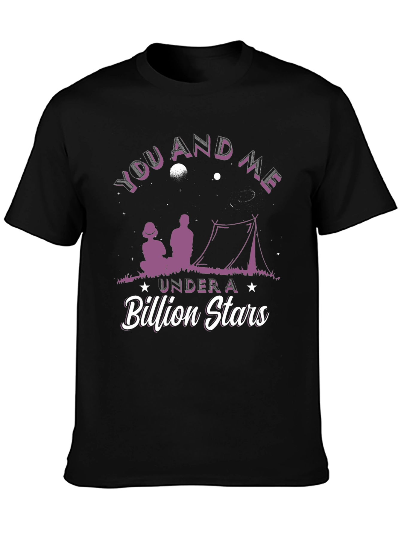 You and Me Under A Billion Stars Black T-Shirt