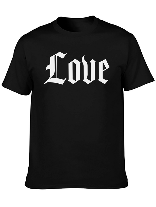 Love Graphic Tee - Gothic Style Print