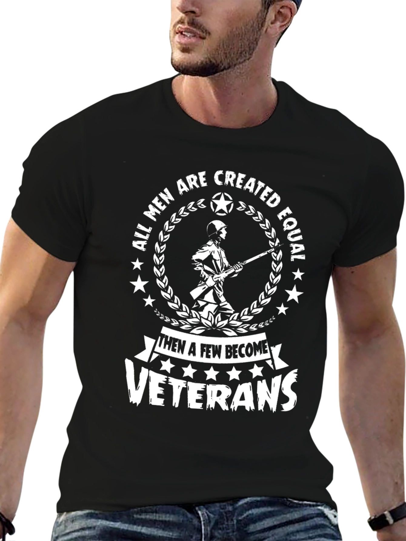 All Men Are Created Equal Veterans Graphic Tee