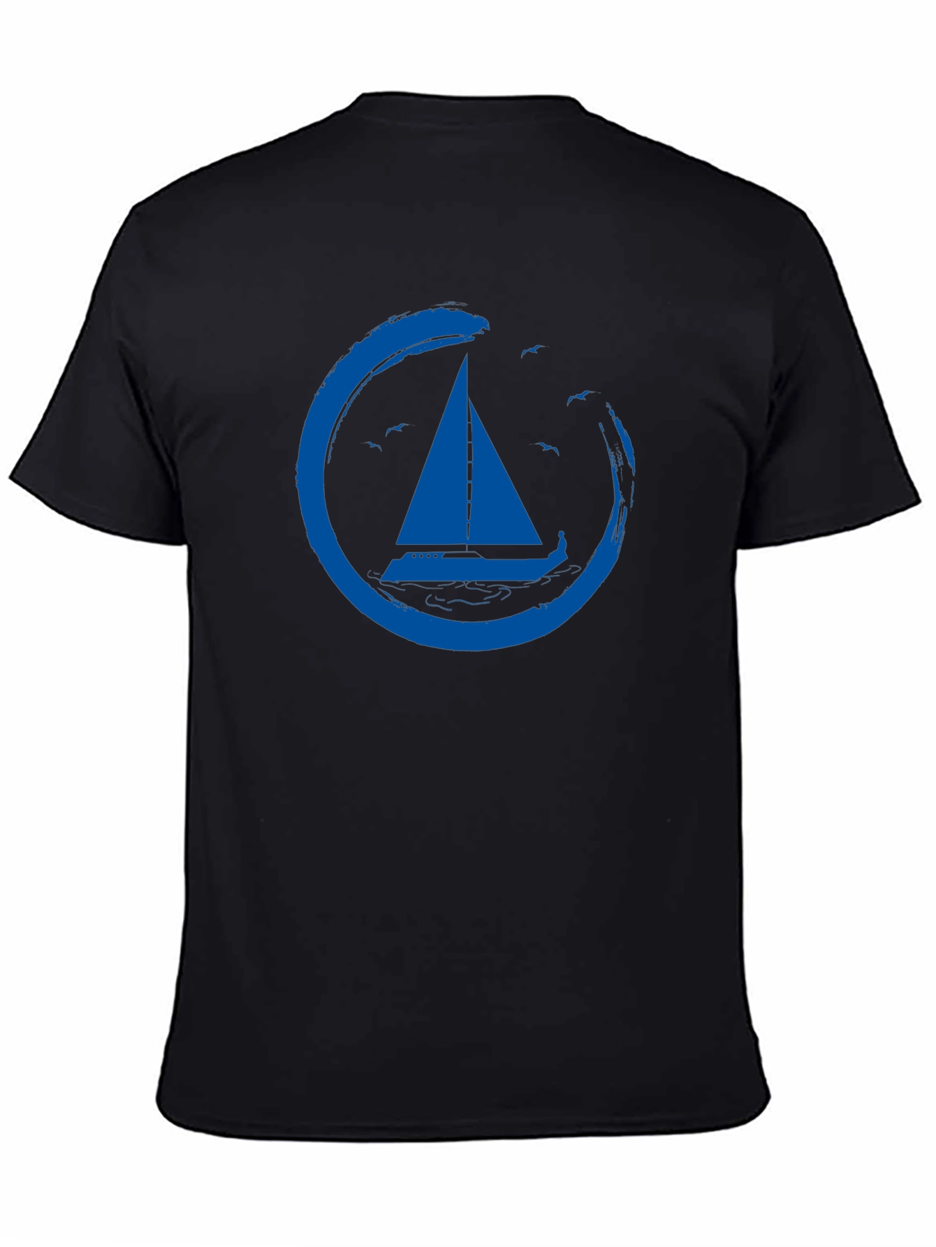 Nautical Sailboat T-Shirt - Zen Circle Design