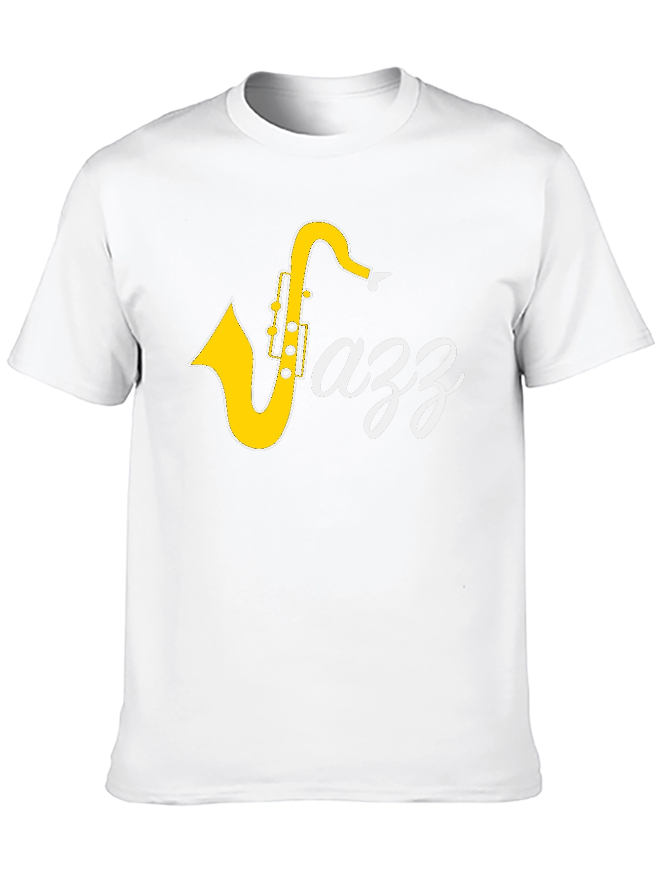 Jazz Saxophone Graphic Tee - Black Cotton T-Shirt