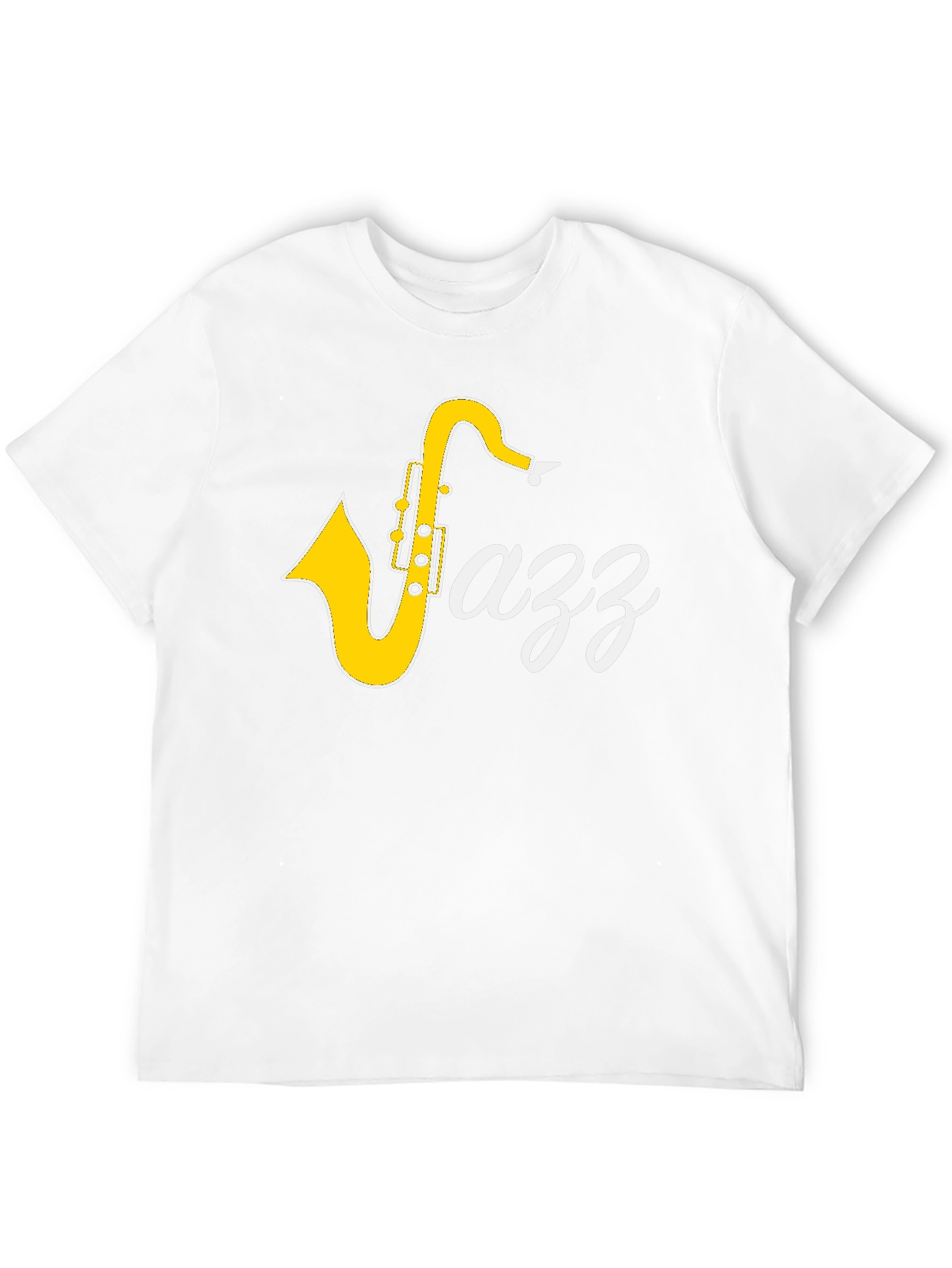 Jazz Saxophone Graphic Tee - Black Cotton T-Shirt