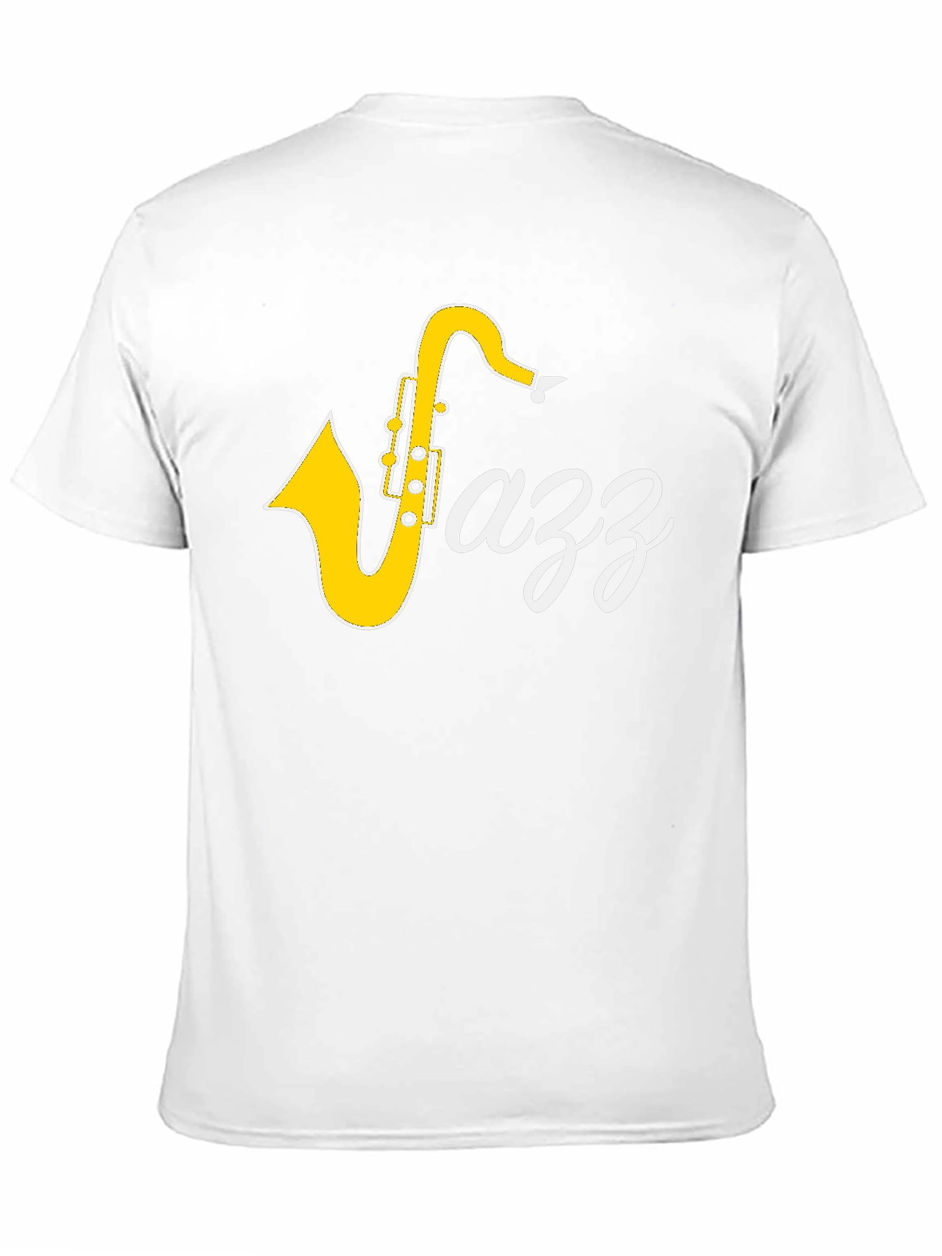 Jazz Saxophone Graphic Tee - Black Cotton T-Shirt