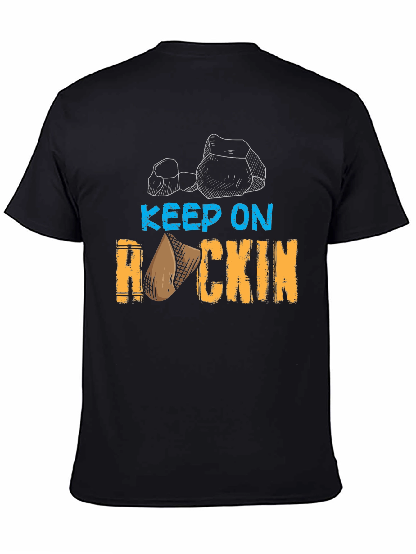 Keep On Rockin T-Shirt - Casual Graphic Tee