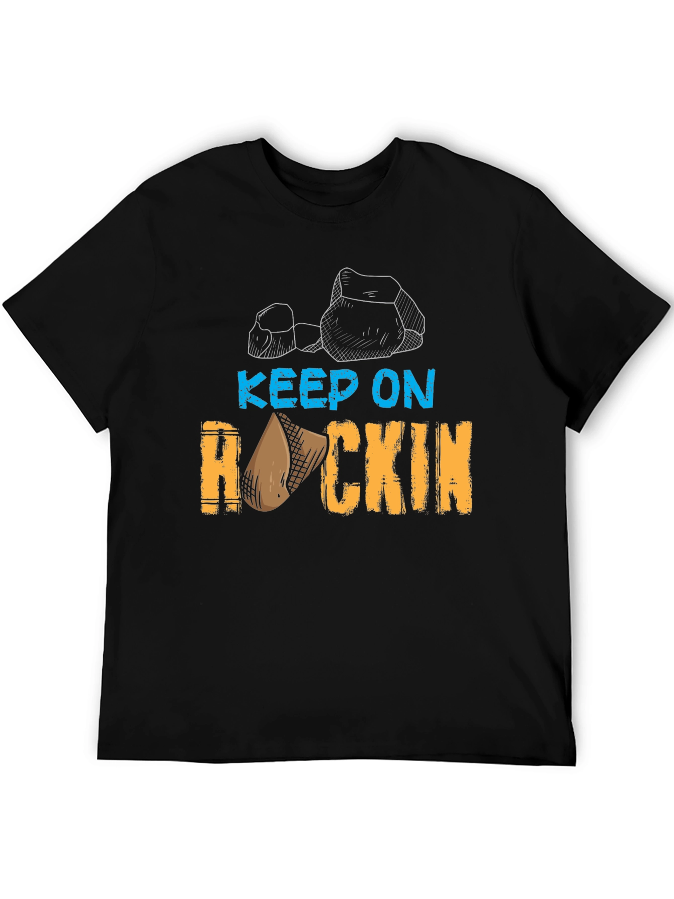 Keep On Rockin T-Shirt - Casual Graphic Tee
